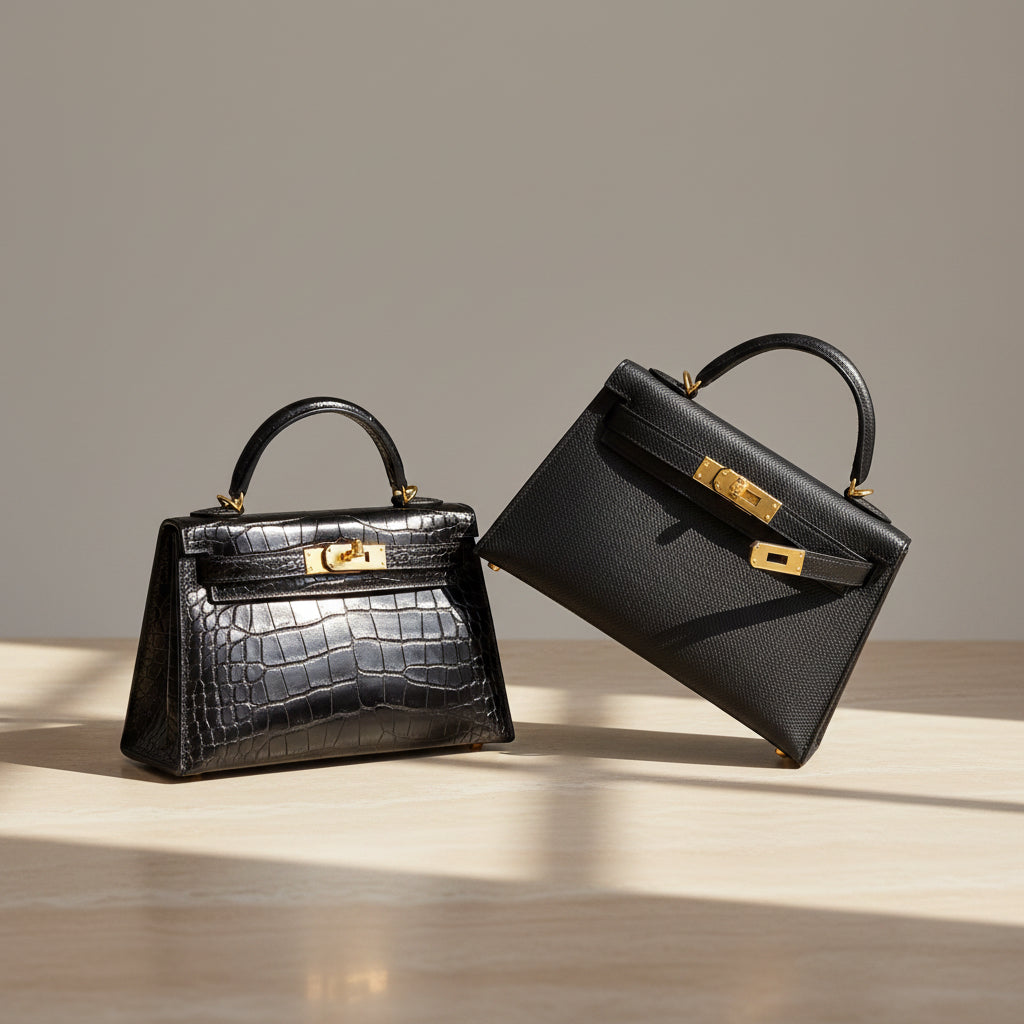 Hermès Kelly 20 Mini II Sellier Black Shiny Alligator Gold Hardware