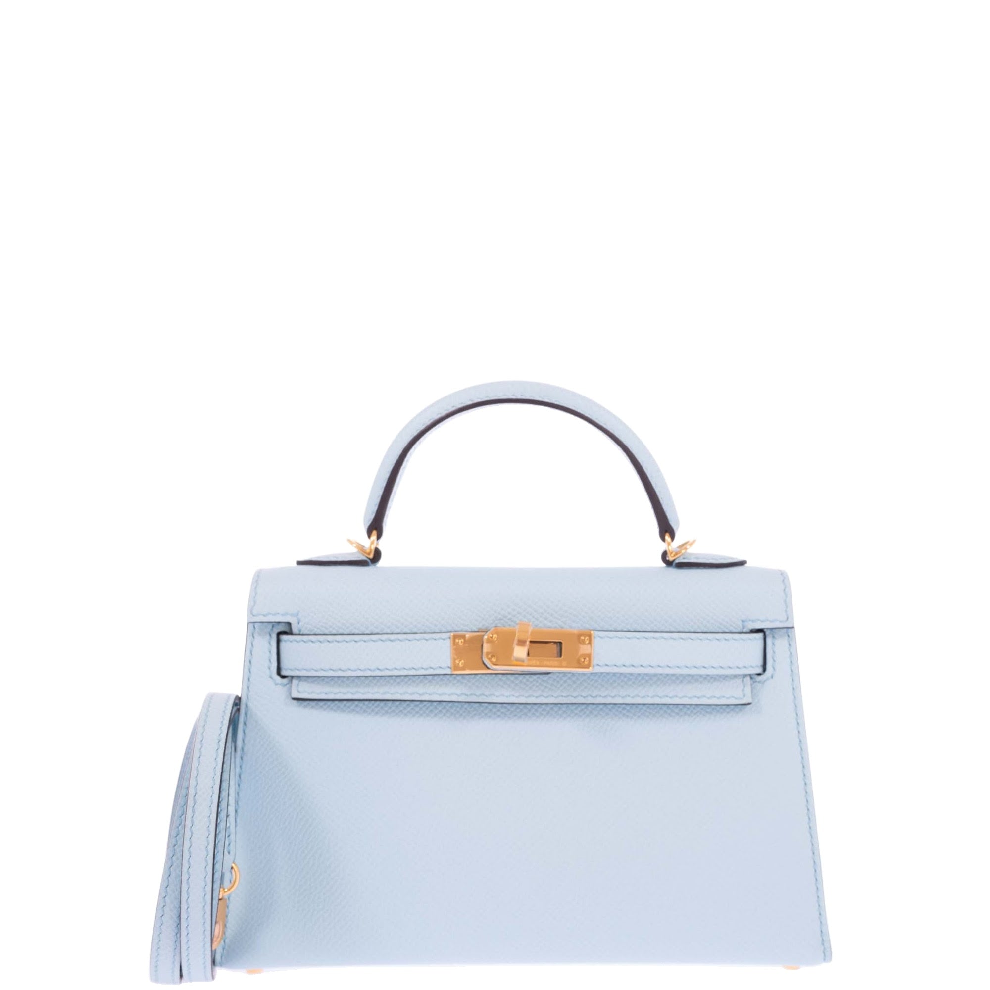 Hermès Kelly 20 Mini II Sellier Bleu Zephyr Epsom Gold Hardware