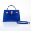 Hermès Kelly 20 Mini II Sellier Blue Electric Alligator Gold Hardware