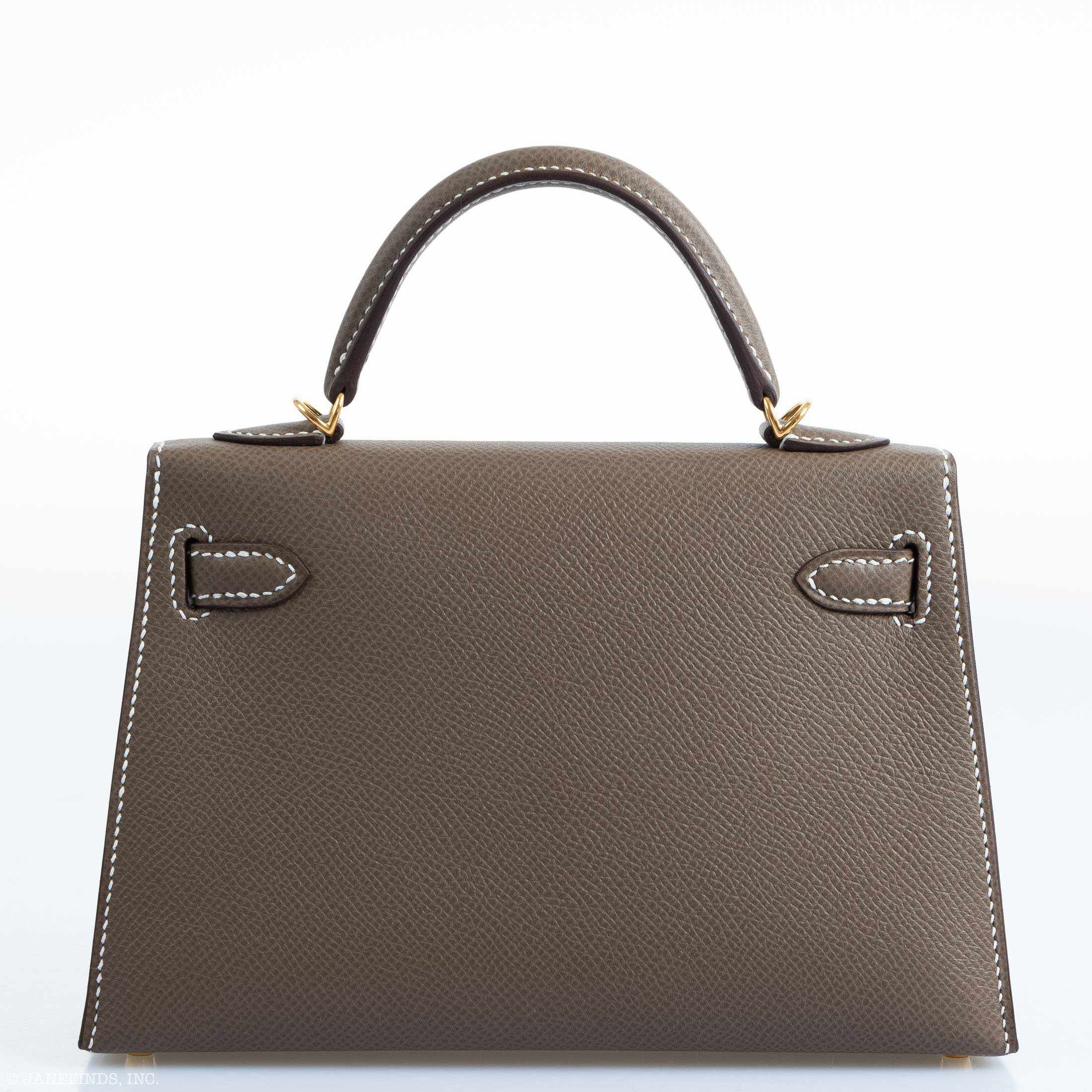 Hermès Kelly 20 Mini II Sellier Etoupe Epsom Gold Hardware