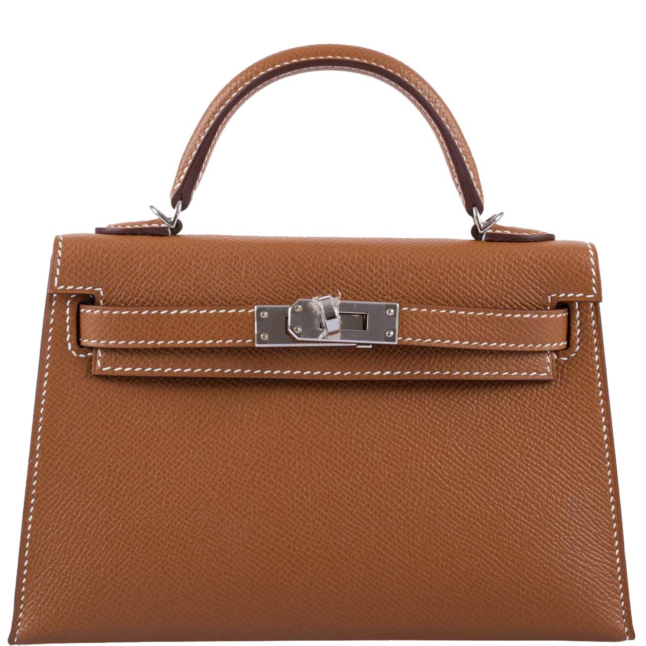 Hermès Kelly 20 Mini II Sellier Gold Epsom Palladium Hardware