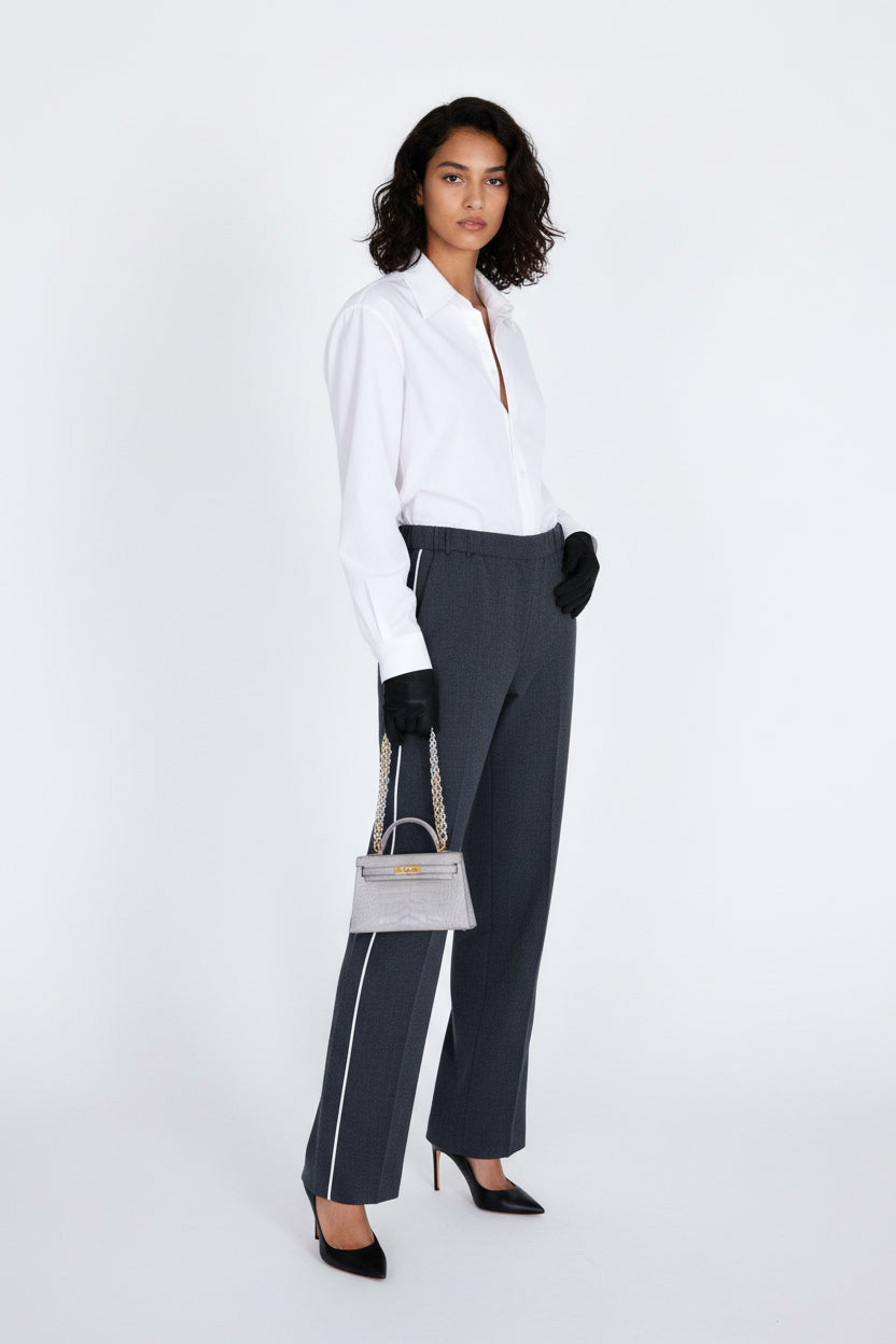 Hermès Kelly 20 Mini II Sellier Gris Perle Matte Alligator Gold Hardware