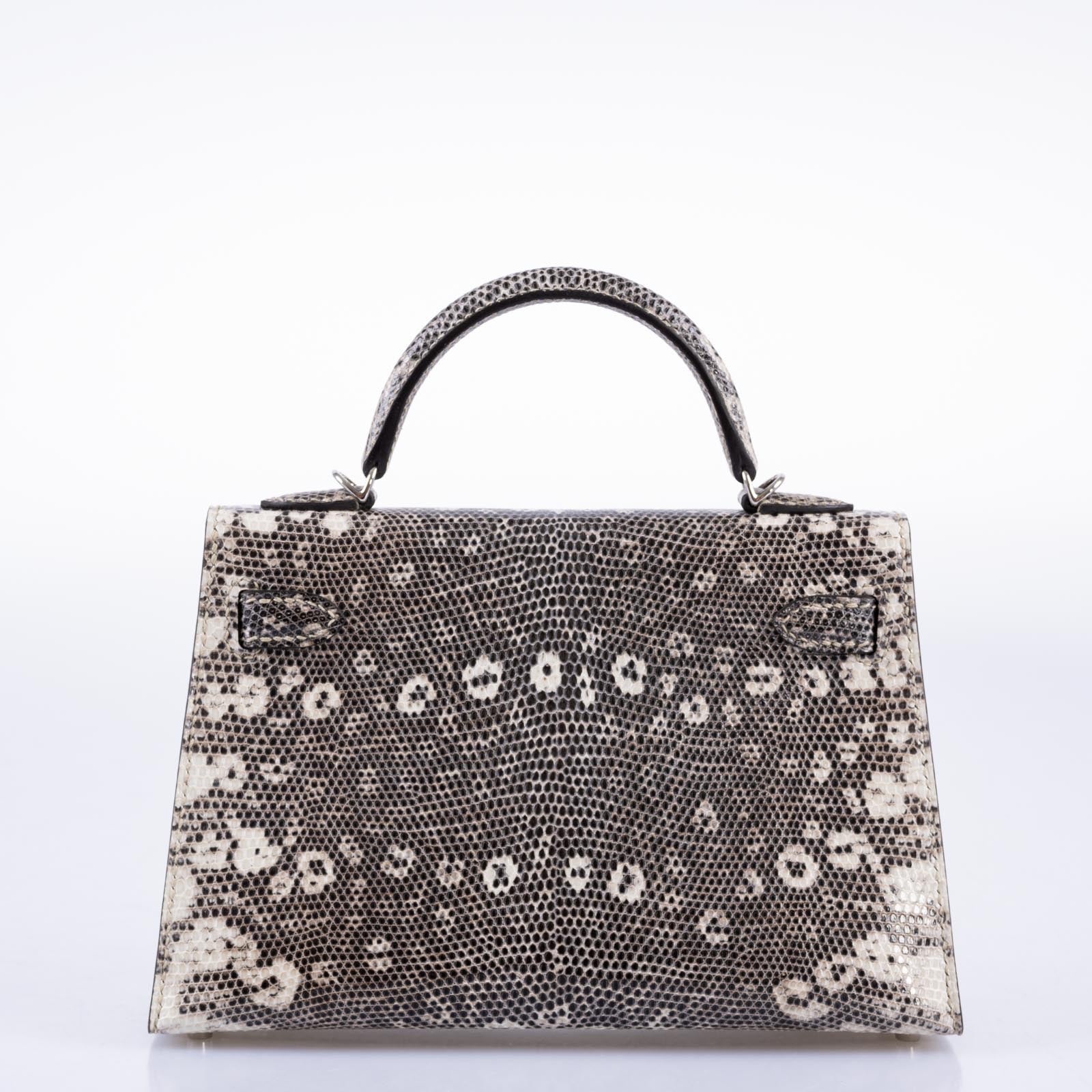 Hermès Kelly 20 Mini II Sellier Ombré Lizard Palladium Hardware