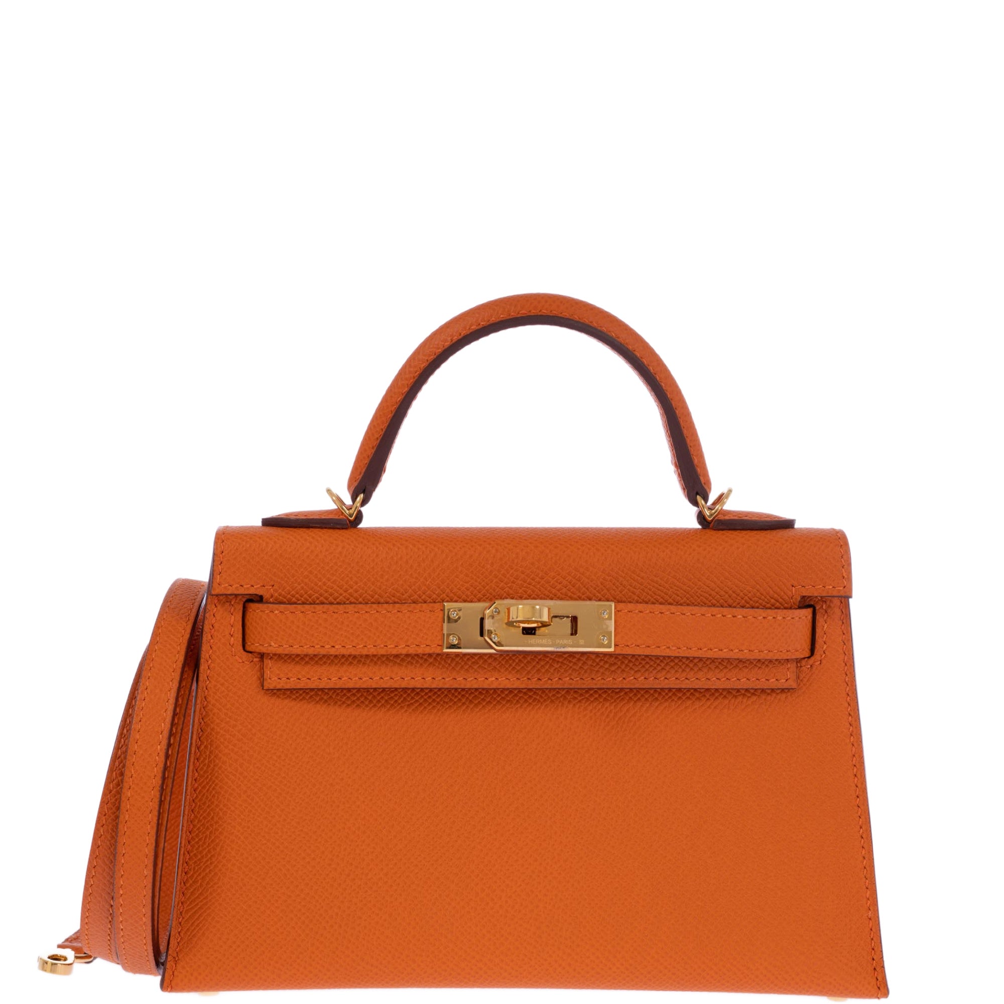 Hermès Kelly 20 Mini II Sellier Orange Epsom Gold Hardware