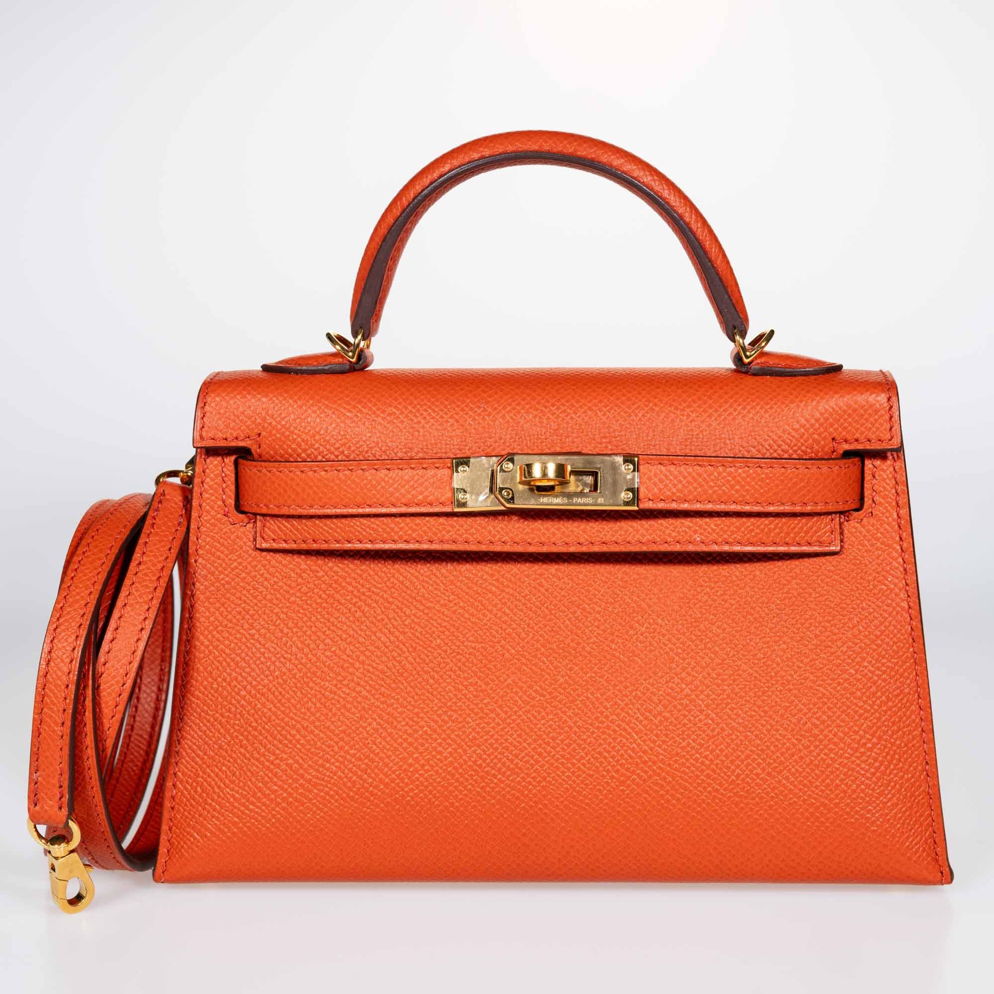 Hermès Kelly 20 Mini II Sellier Terre Battue Epsom Gold Hardware