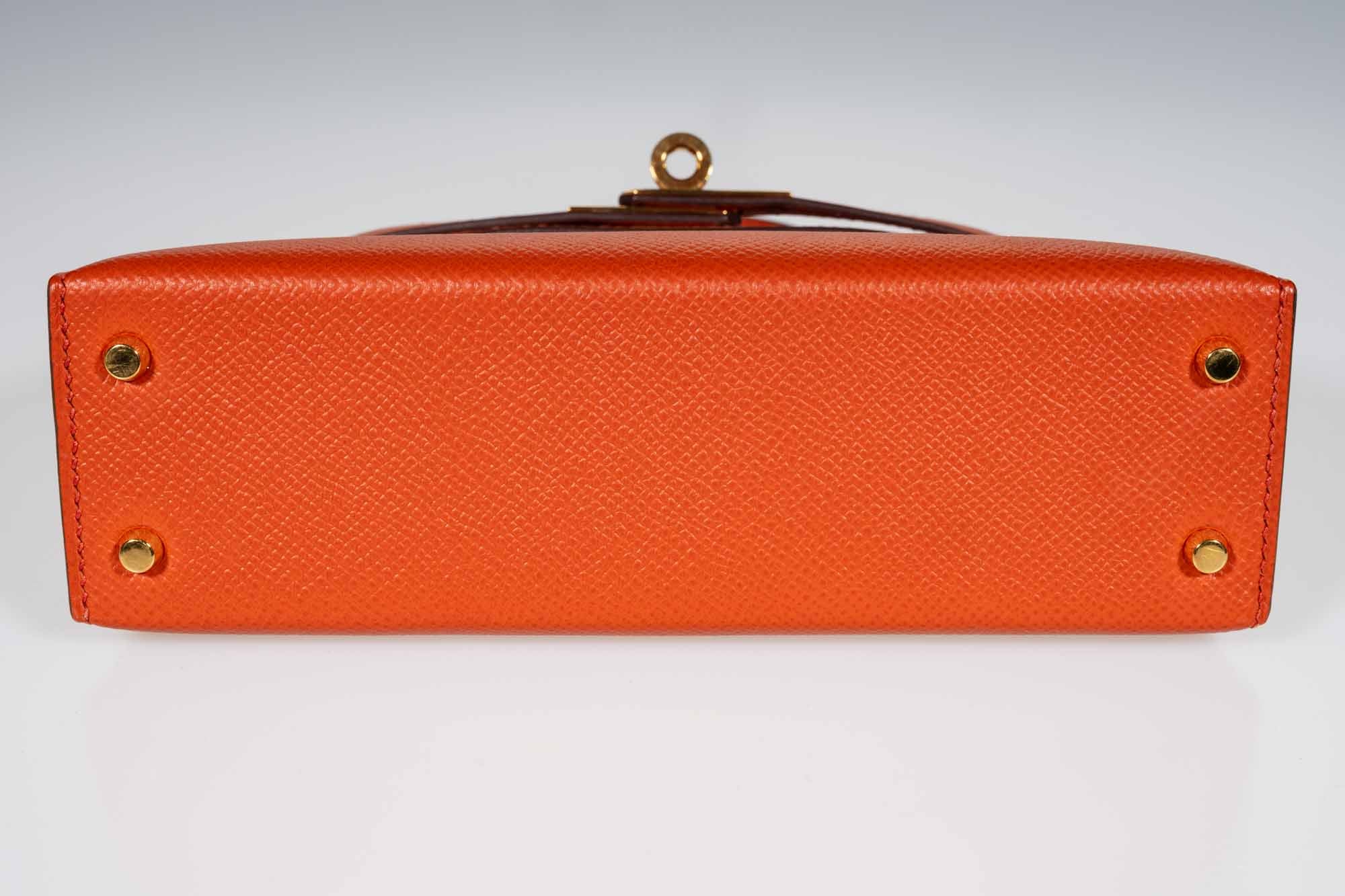 Hermès Kelly 20 Mini II Sellier Terre Battue Epsom Gold Hardware