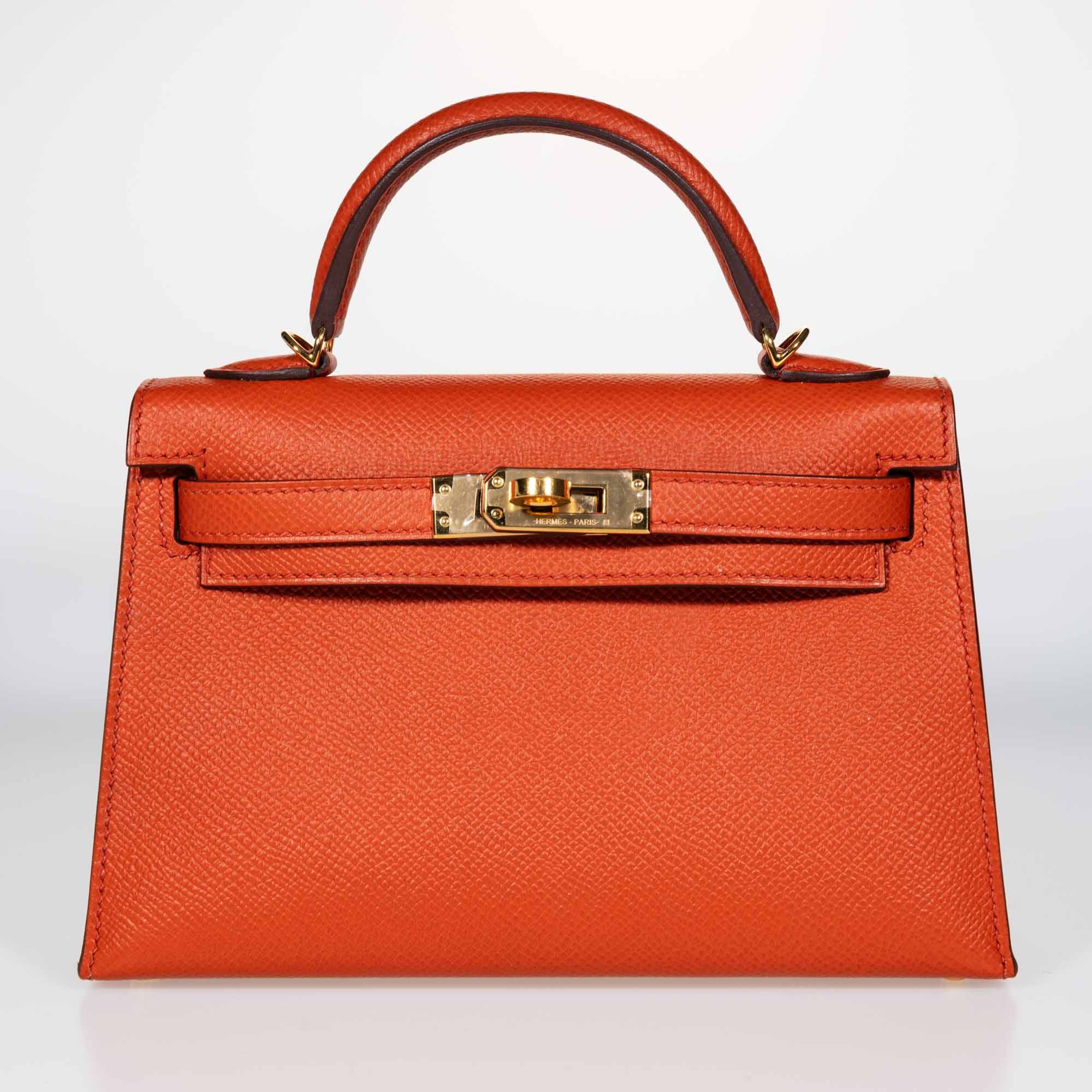 Hermès Kelly 20 Mini II Sellier Terre Battue Epsom Gold Hardware