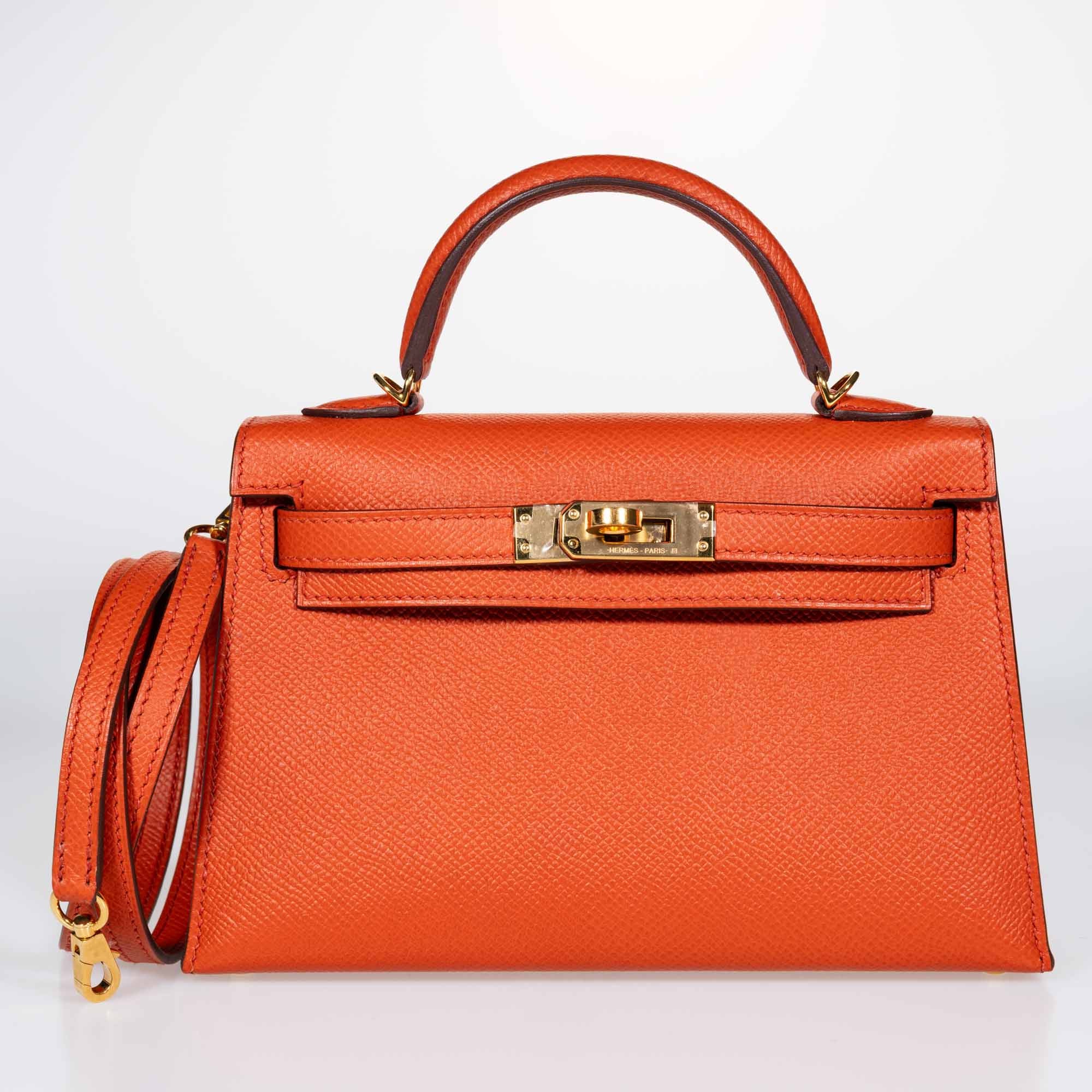 Hermès Kelly 20 Mini II Sellier Terre Battue Epsom Gold Hardware