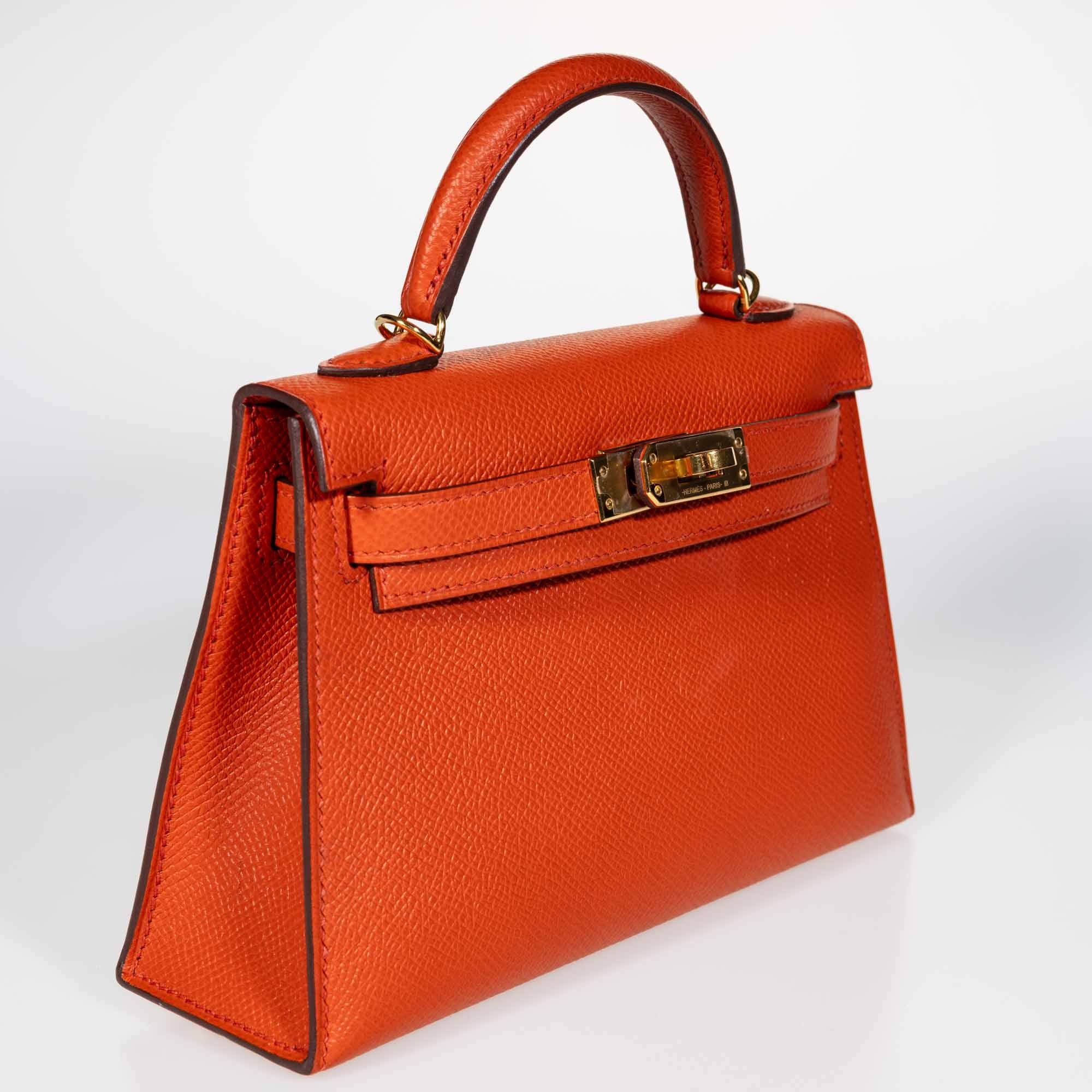 Hermès Kelly 20 Mini II Sellier Terre Battue Epsom Gold Hardware