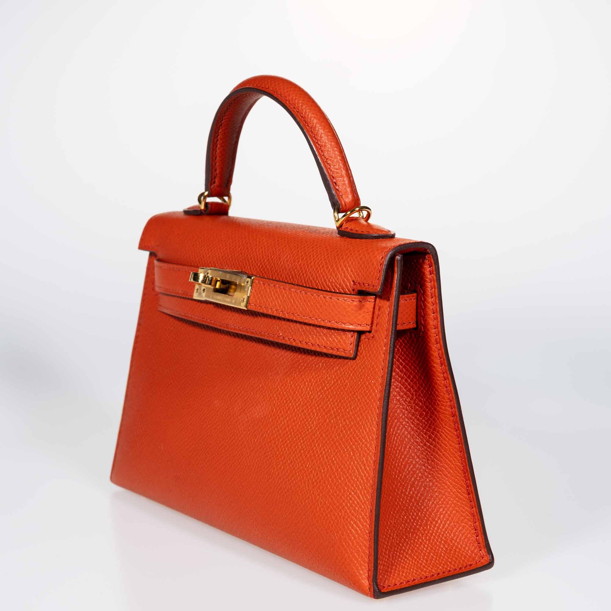 Hermès Kelly 20 Mini II Sellier Terre Battue Epsom Gold Hardware