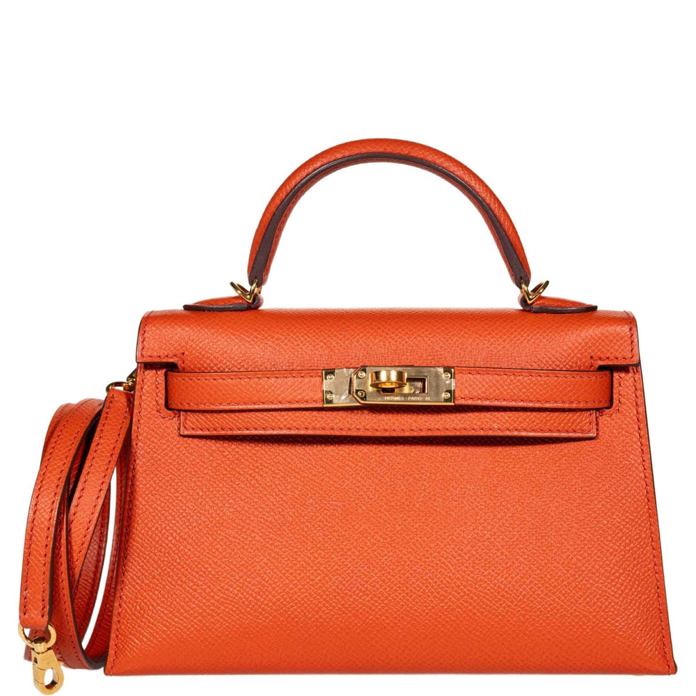 Hermès Kelly 20 Mini II Sellier Terre Battue Epsom Gold Hardware