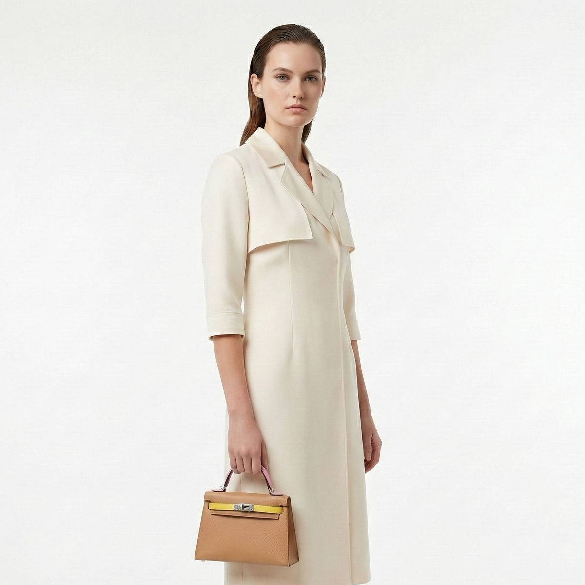Hermès Kelly 20 Mini II Sellier Tricolor Chai Lime Mauve Sylvestre Epsom Palladium Hardware