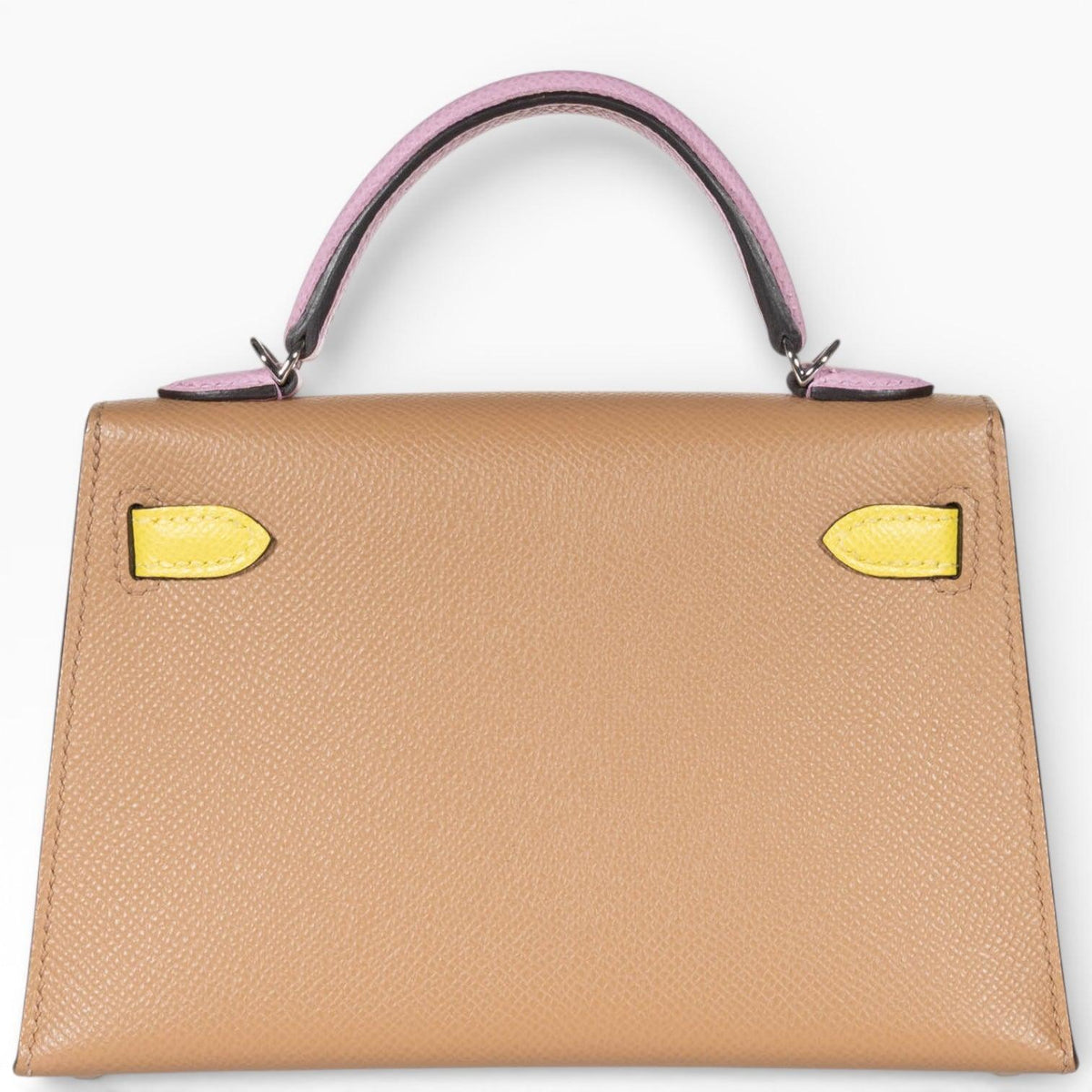 Hermès Kelly 20 Mini II Sellier Tricolor Chai Lime Mauve Sylvestre Epsom Palladium Hardware