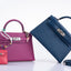Hermès Kelly 20 Mini II Sellier Verso Blue Deep and Ebène Chèvre Palladium Hardware