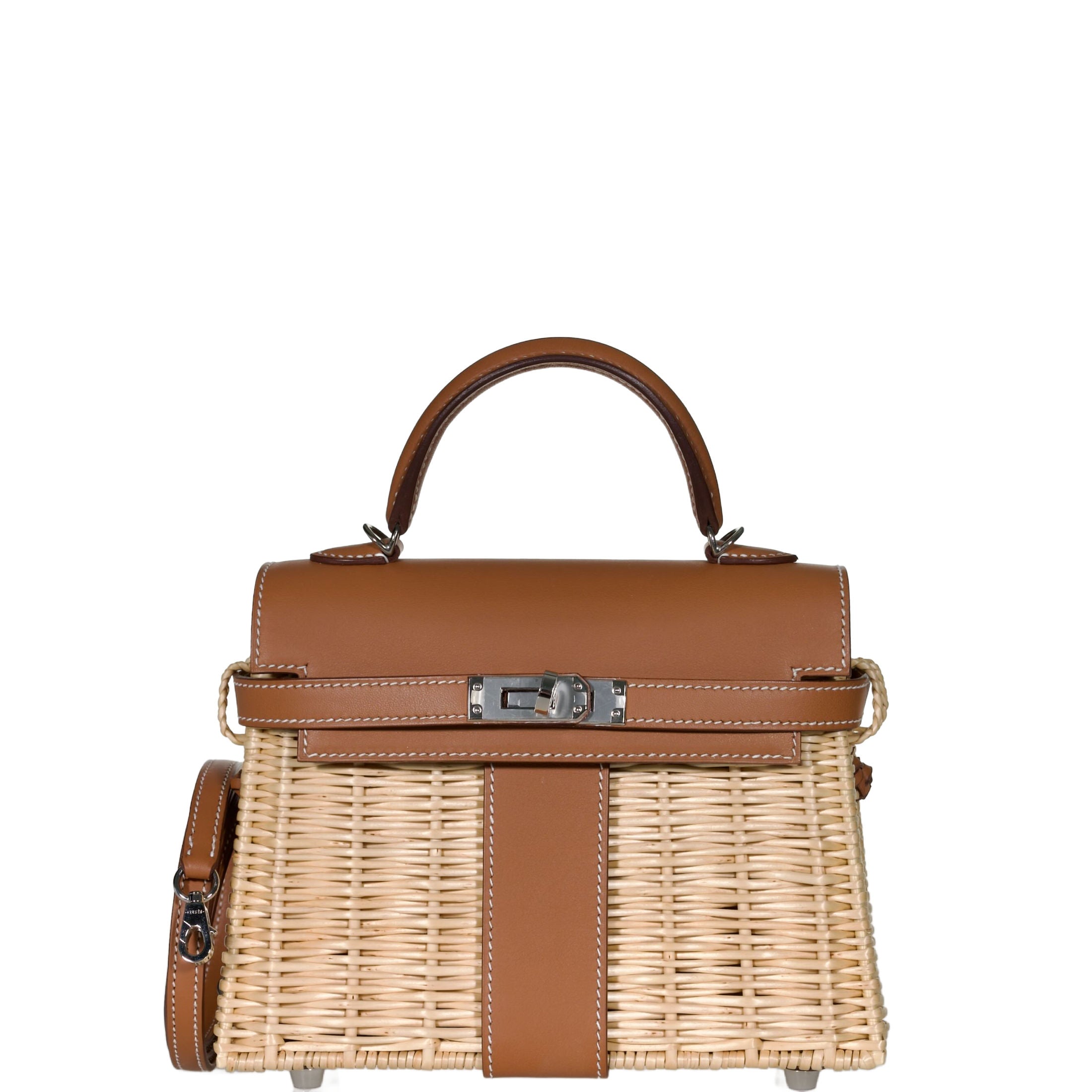 Hermès Kelly 20 Mini Picnic Barenia &amp; Osier Wicker Palladium Hardware