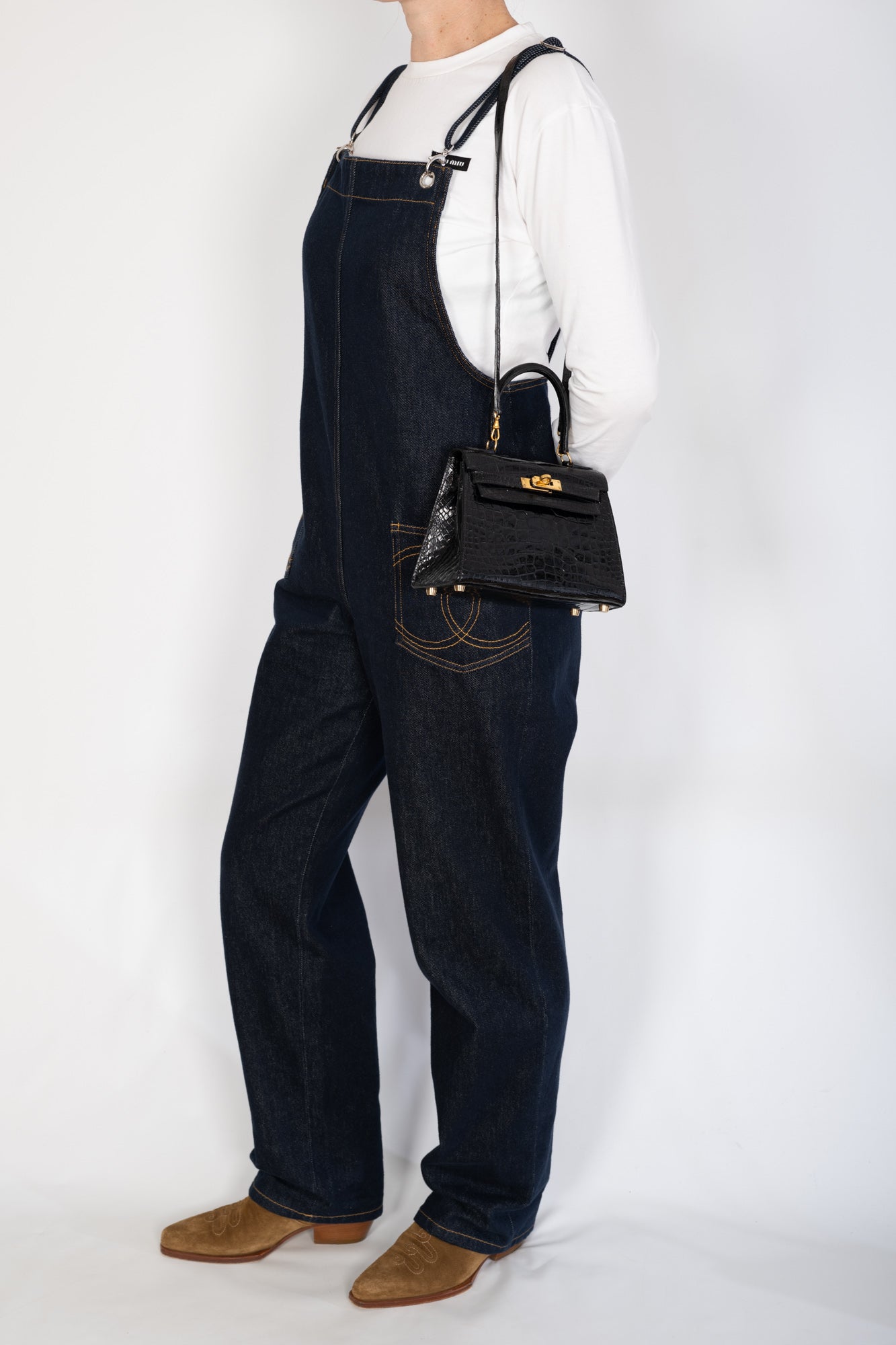 Hermès Kelly 20 Mini Retourne Vintage Black Noir Alligator with Gold Hardware