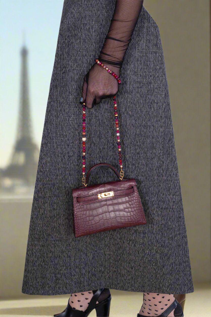 Hermès Kelly 20 Mini Sellier Bordeaux Matte Alligator Gold Hardware