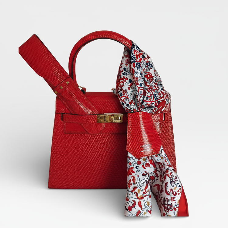 Hermès Kelly 20 Mini Sellier Vintage Rouge Vif Lizard Gold Hardware