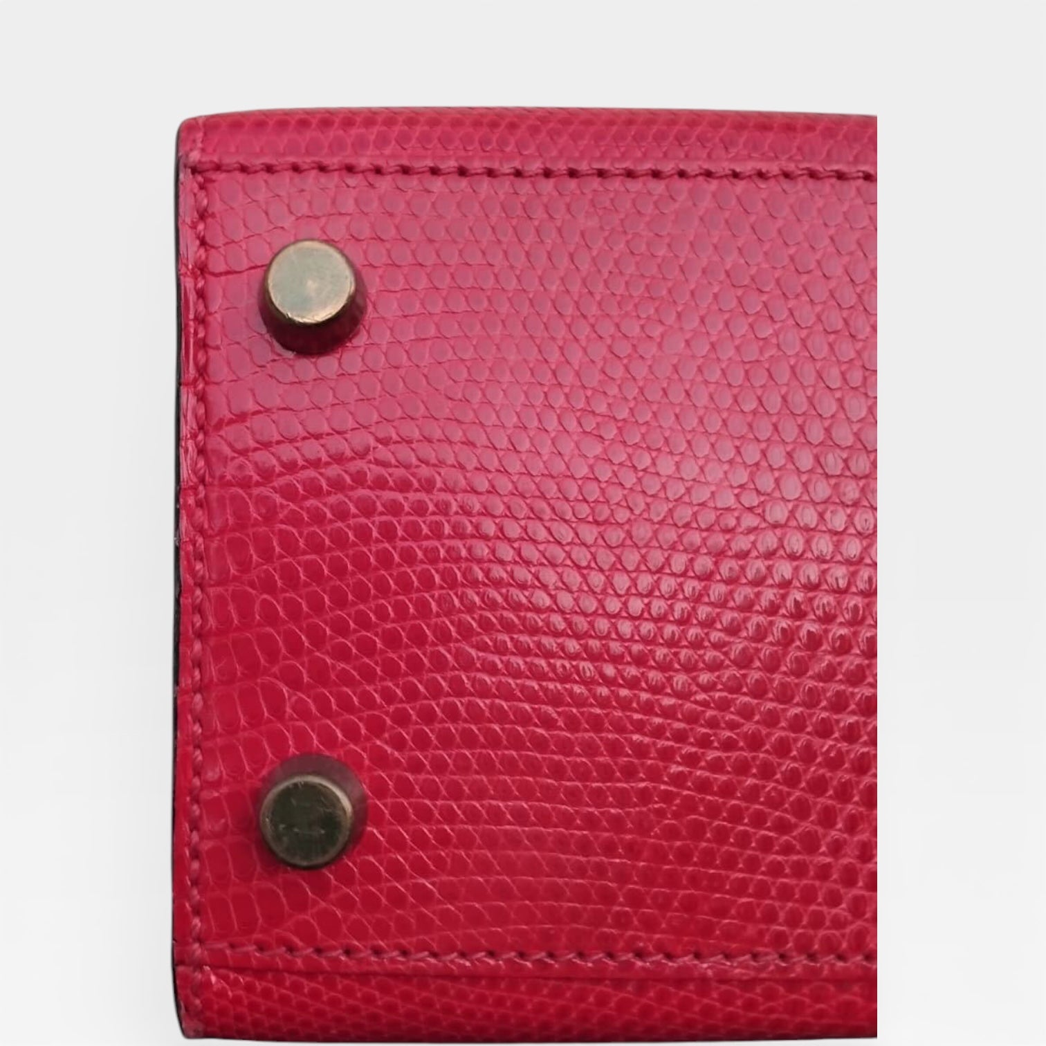Hermès Kelly 20 Mini Sellier Vintage Rouge Vif Lizard Gold Hardware
