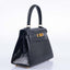 Hermès Kelly 20 Mini Vintage Black Lizard with Gold Hardware