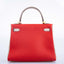 Hermès Kelly 25 HSS Retourne Rouge de Coeur and Biton Togo Brushed Gold Hardware