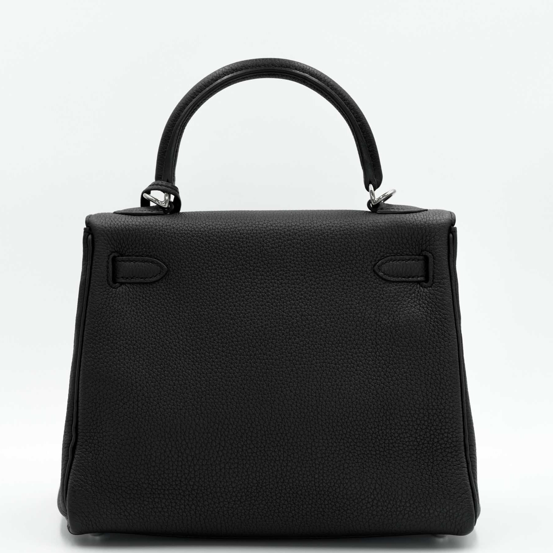 Hermès Kelly 25 Retourne Black Togo Palladium Hardware