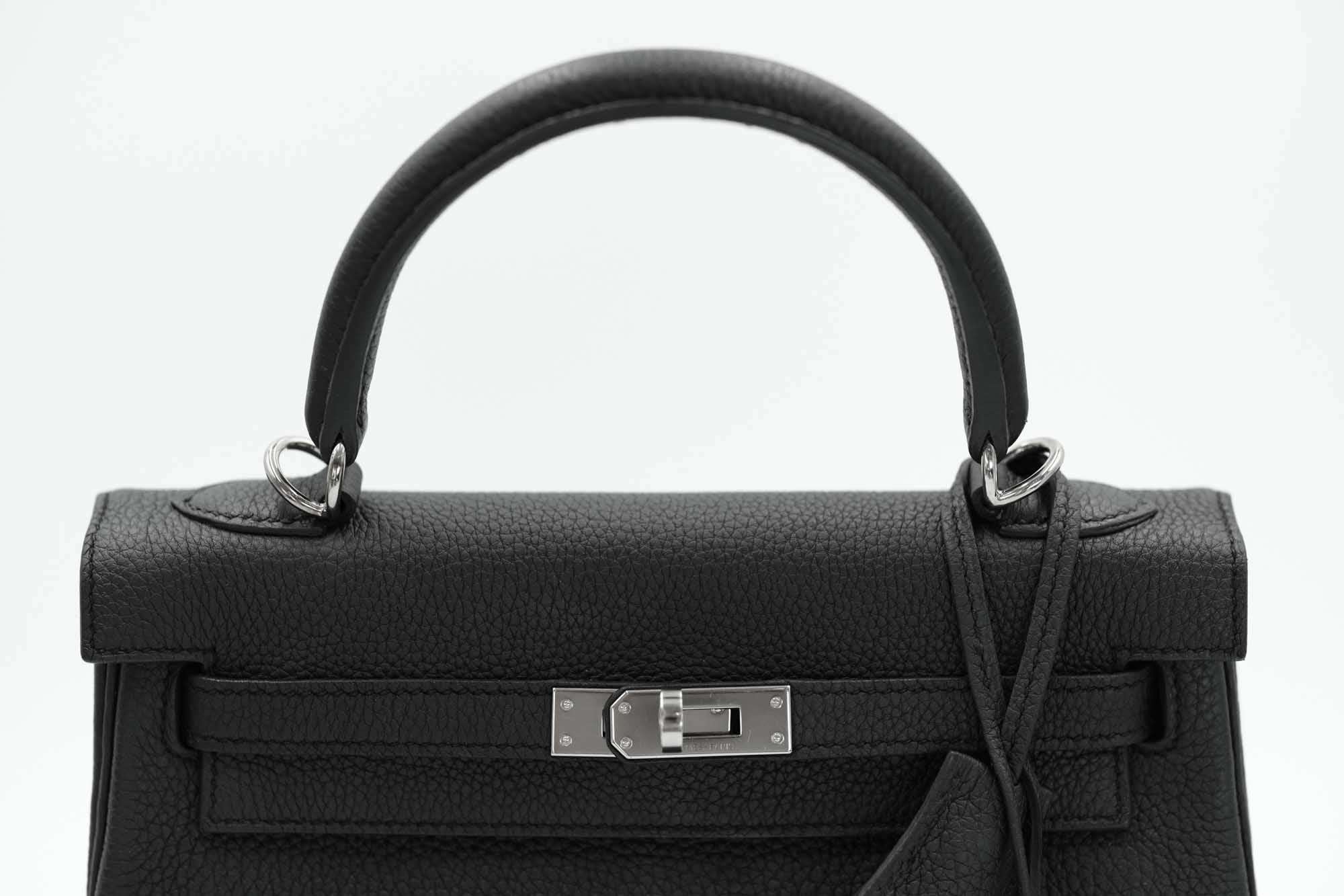 Hermès Kelly 25 Retourne Black Togo Palladium Hardware – JANEFINDS