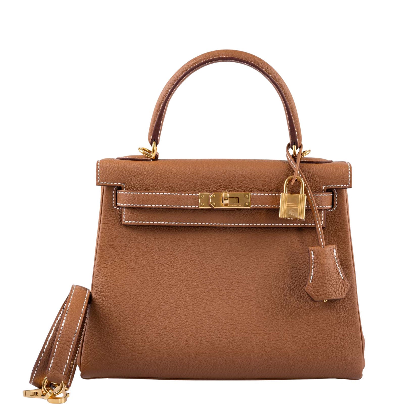 Hermès Kelly 25 Retourne Gold Togo Gold Hardware