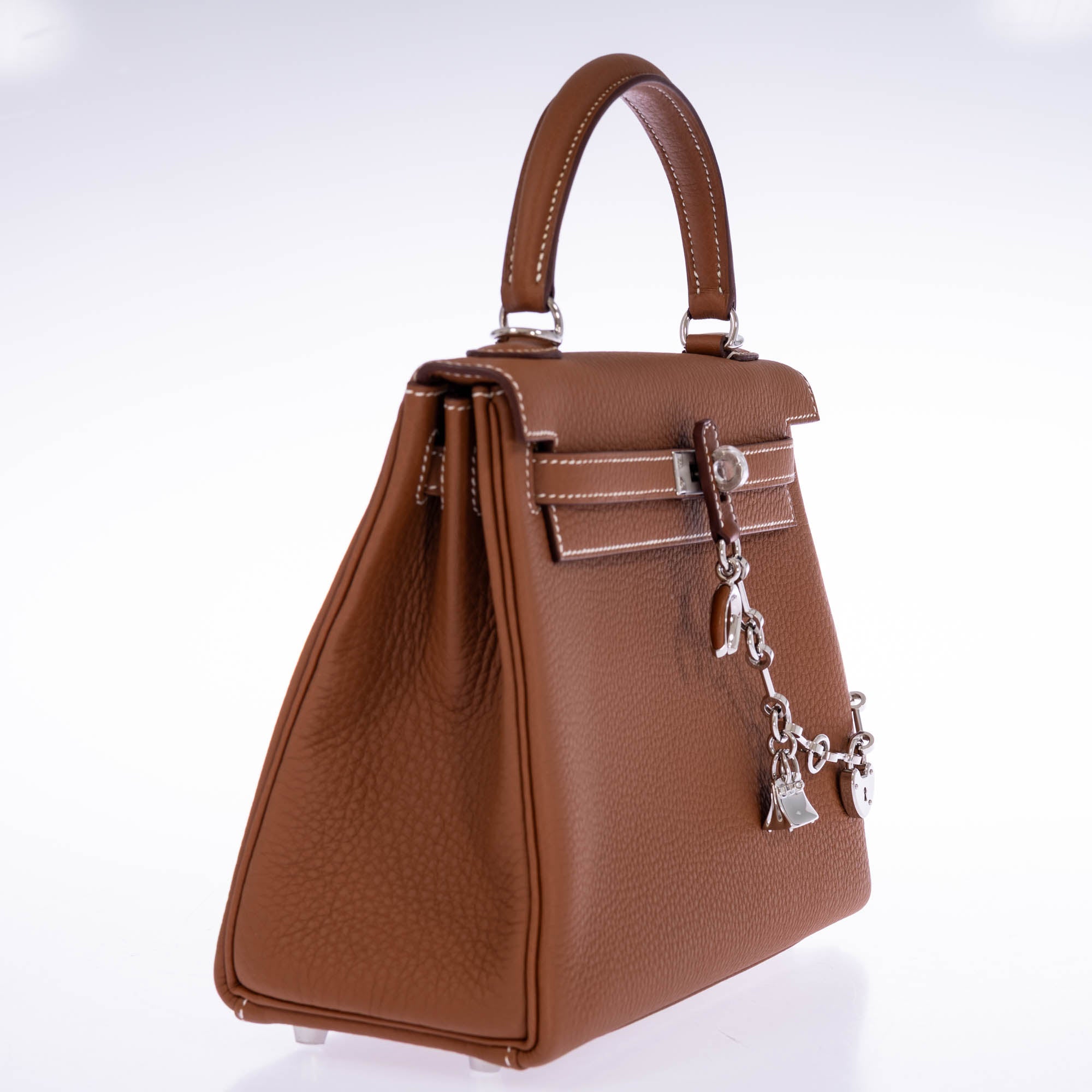 Hermès Kelly 25 Retourné Gold Togo Palladium Hardware