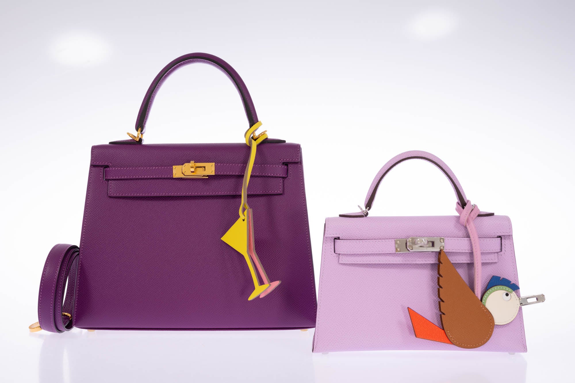Hermès Kelly 25 Sellier Anemone Epsom Gold Hardware