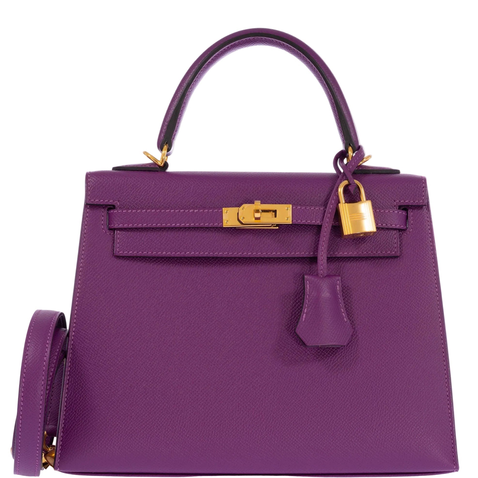 Hermès Kelly 25 Sellier Anemone Epsom Gold Hardware