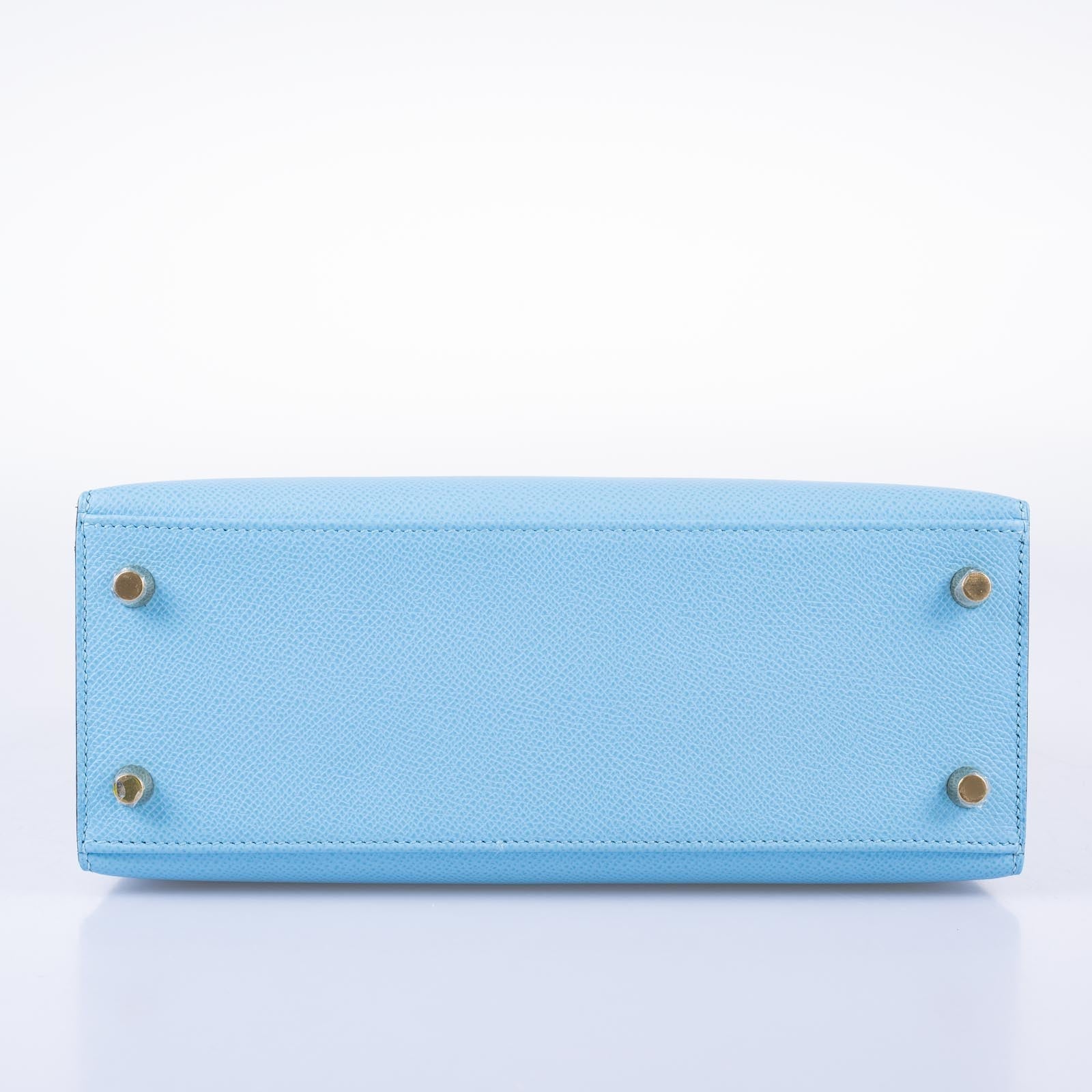 Hermès Kelly 25 Sellier Bleu Céleste Epsom Gold Hardware