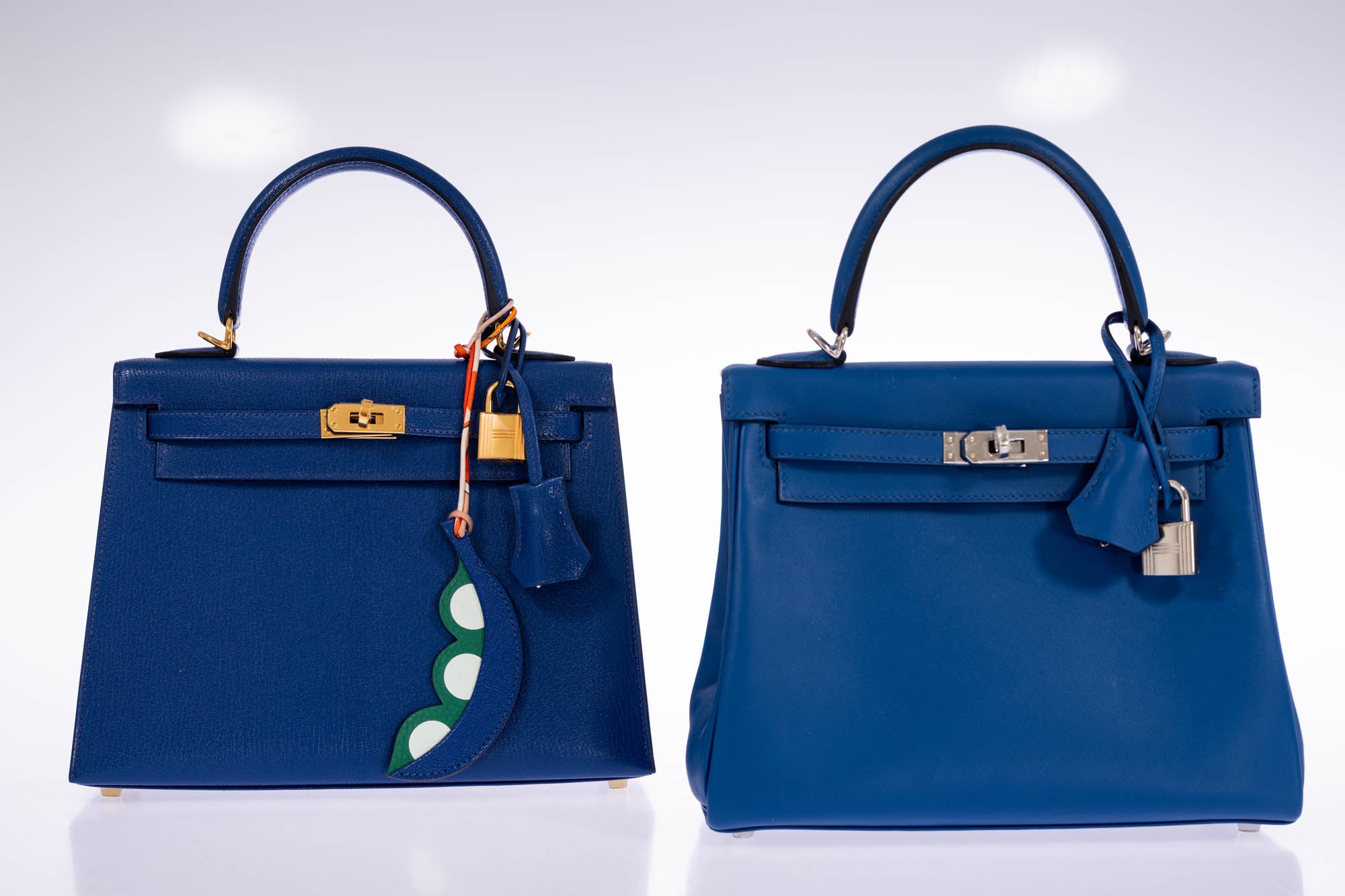 Hermès Kelly 25 Sellier Bleu Saphir Chèvre Mysore Gold Hardware