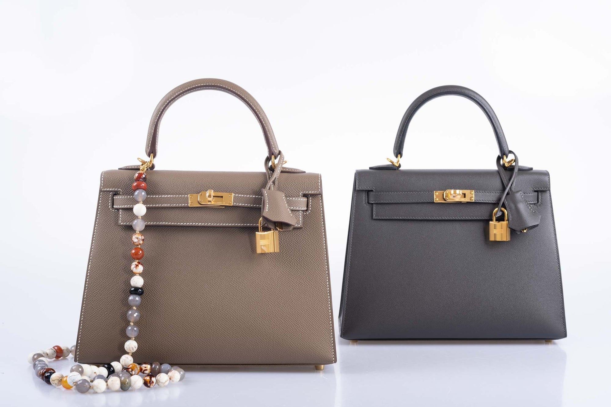 Hermès Kelly 25 Sellier Etoupe Epsom with Gold Hardware