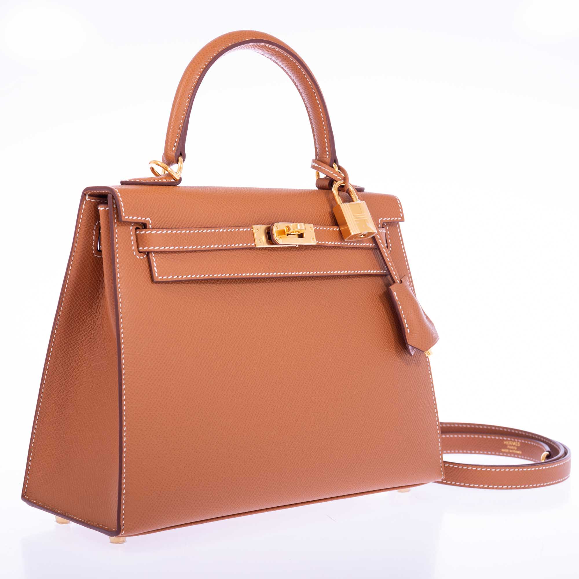 Hermès Kelly 25 Sellier Gold Epsom Gold Hardware