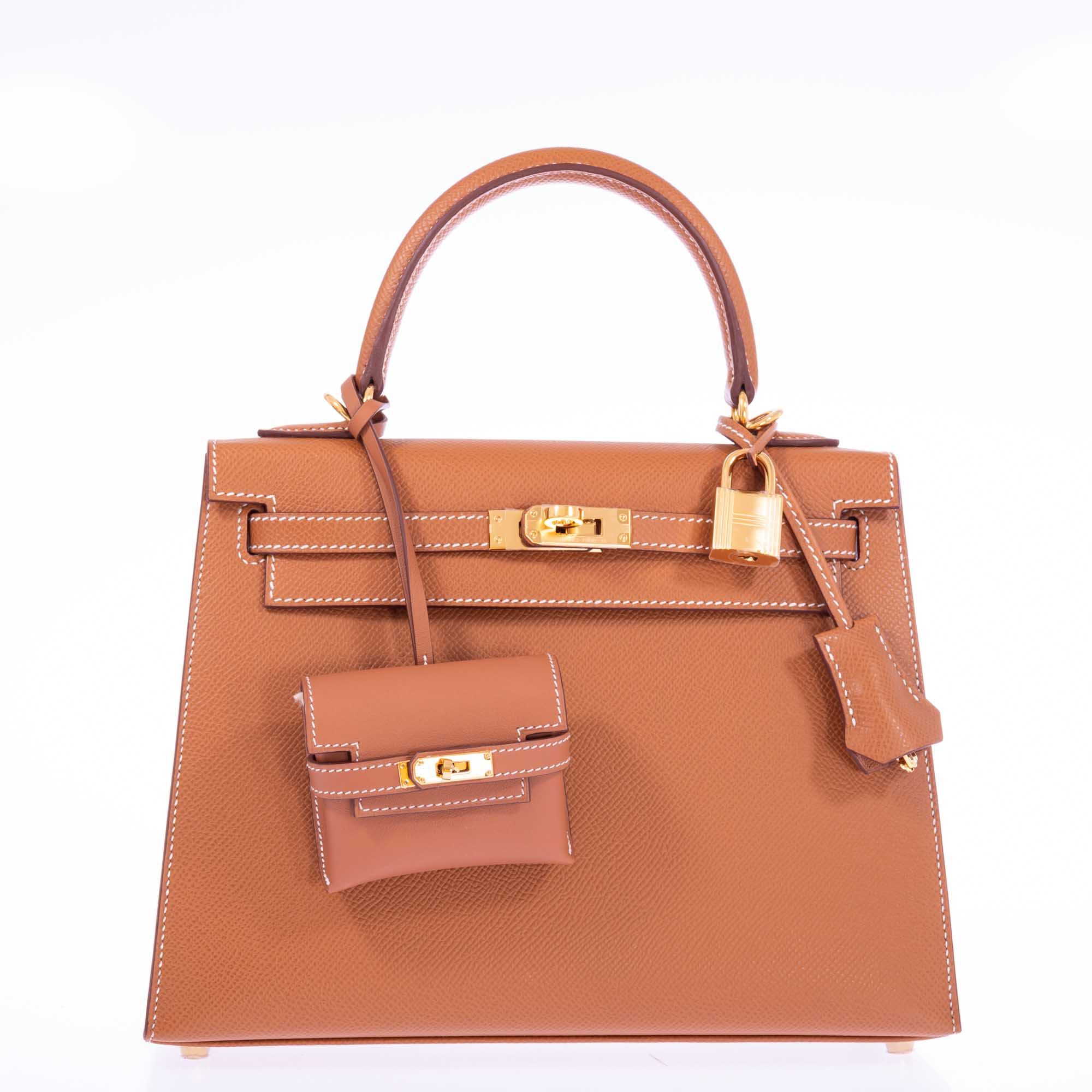 Hermès Kelly 25 Sellier Gold Epsom Gold Hardware