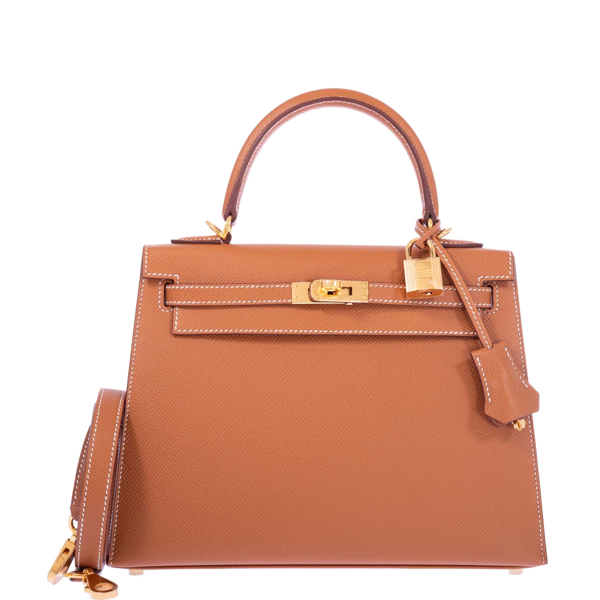 Hermès Kelly 25 Sellier Gold Epsom Gold Hardware