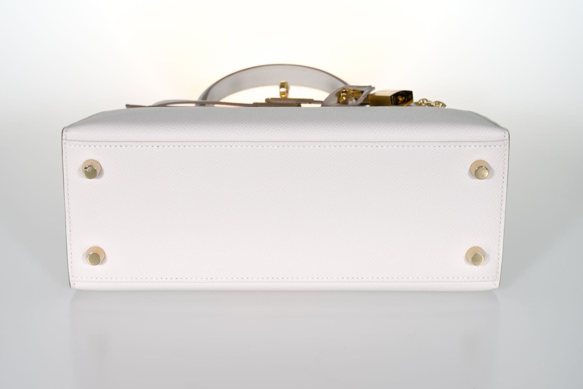 Hermès Kelly 25 Sellier Gris Pâle Epsom Gold Hardware