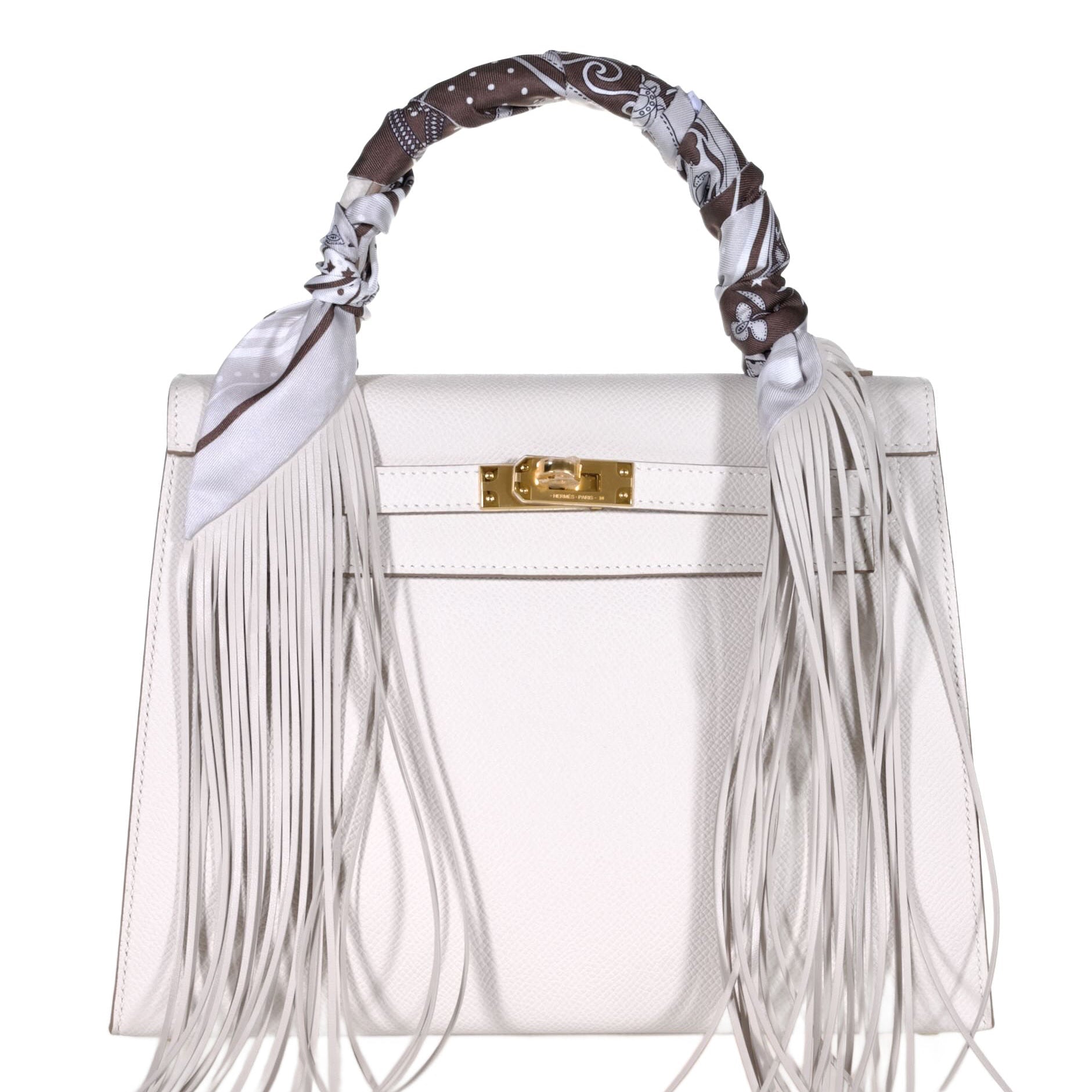 Hermès Kelly 25 Sellier Gris Pâle Epsom Gold Hardware