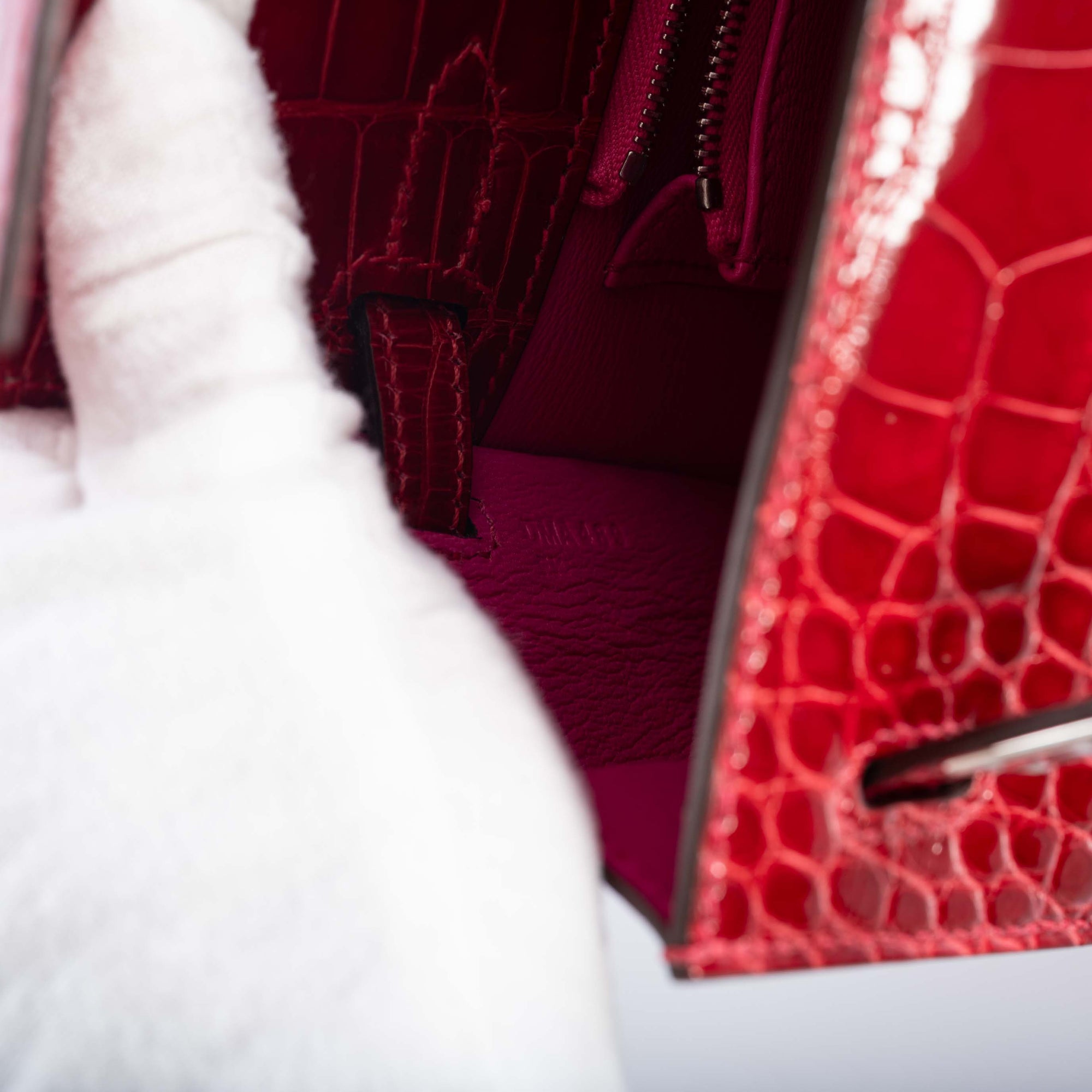 Hermès Kelly 25 Sellier HSS Braise and Rose Shocking Shiny Alligator Palladium Hardware