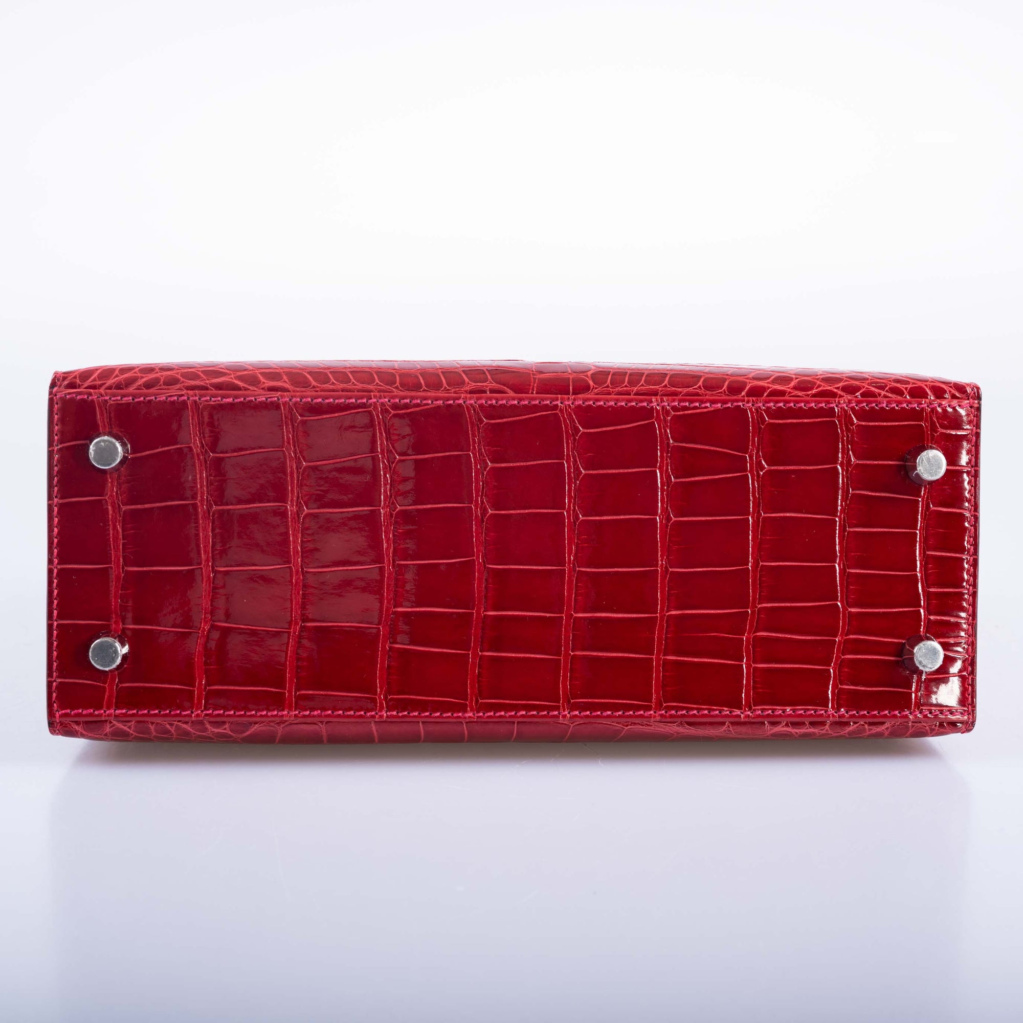 Hermès Kelly 25 Sellier HSS Braise and Rose Shocking Shiny Alligator Palladium Hardware