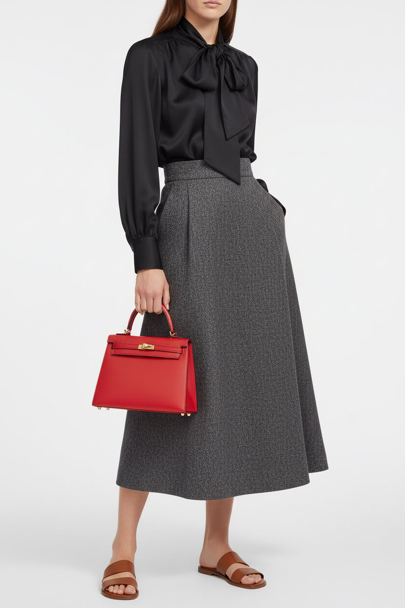 Hermès Kelly 25 Sellier Rouge Tomate Epsom Gold Hardware