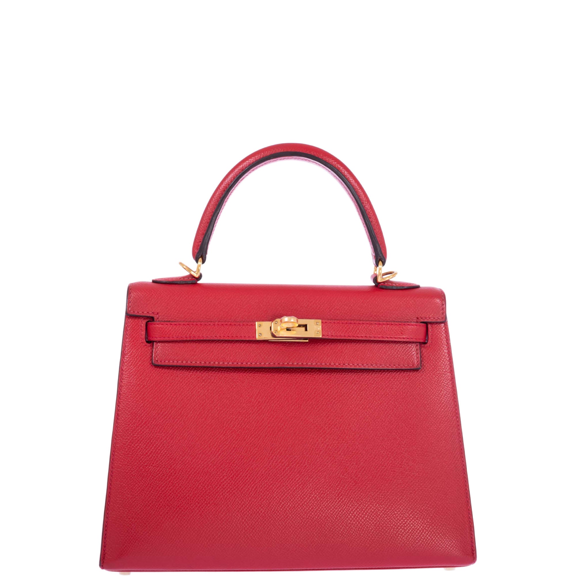 Hermès Kelly 25 Sellier Rouge Tomate Epsom Gold Hardware