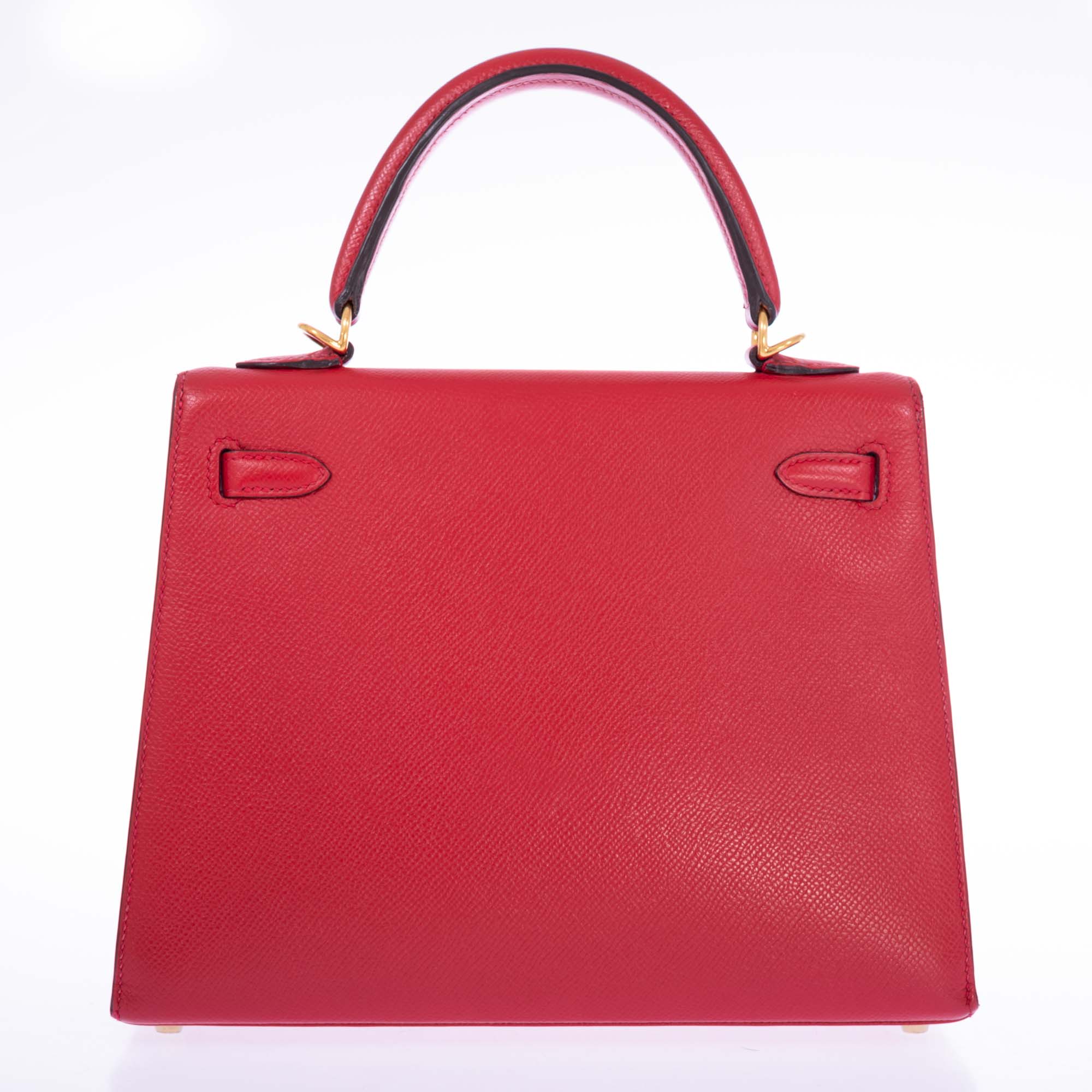 Hermès Kelly 25 Sellier Rouge Tomate Epsom Gold Hardware