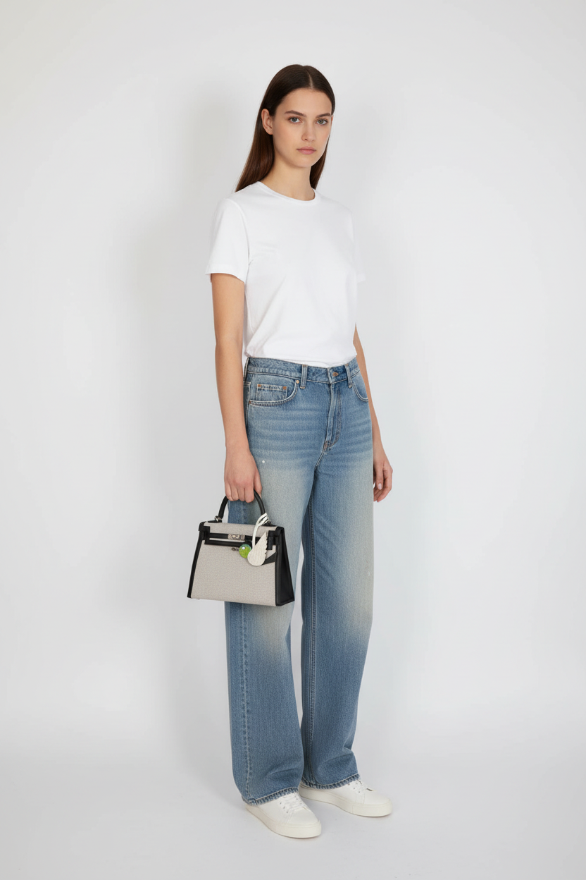 Hermès Kelly 25 Sellier Toile H Noir Swift Palladium Hardware