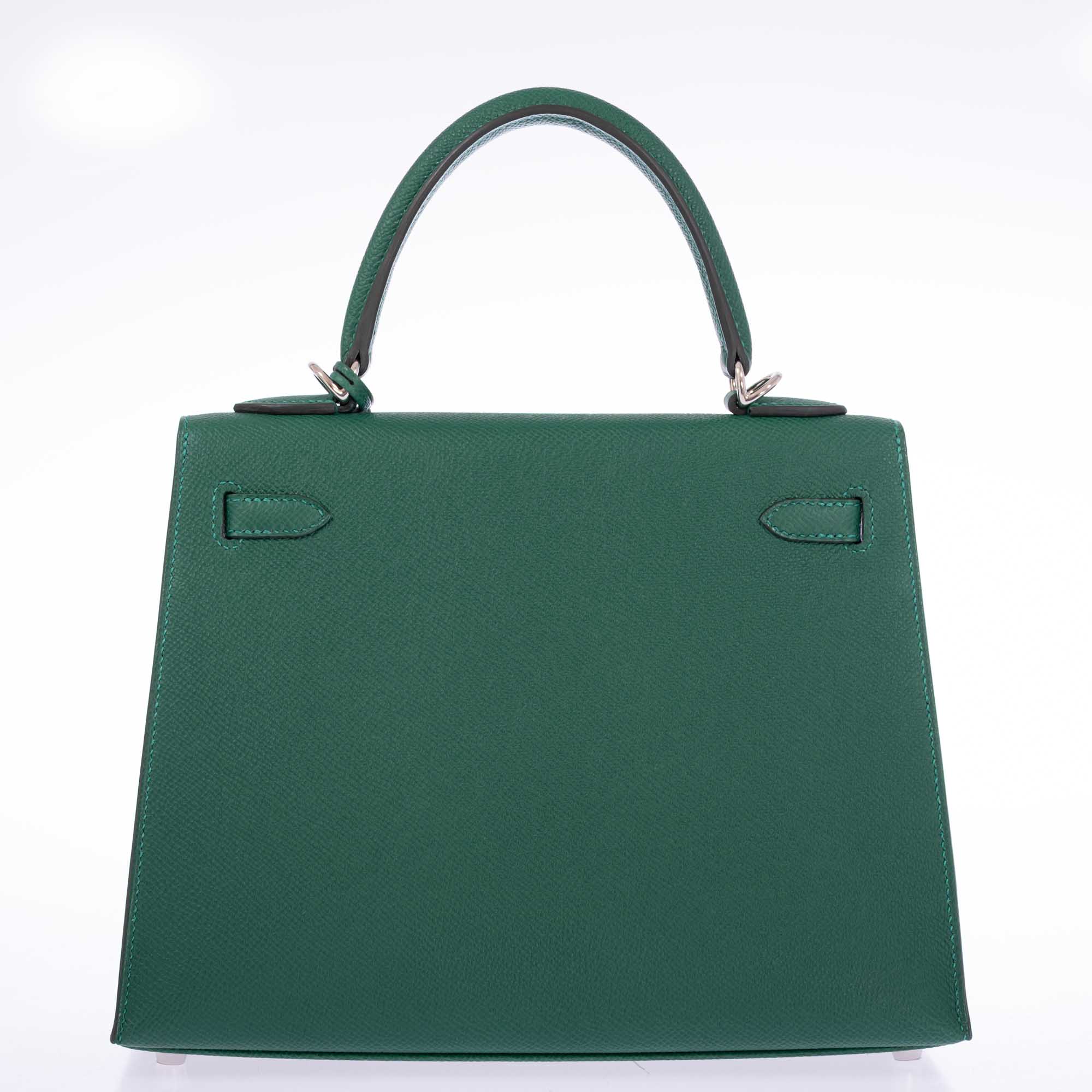 Hermès Kelly 25 Sellier Vert Moyen Epsom Electrum Hardware