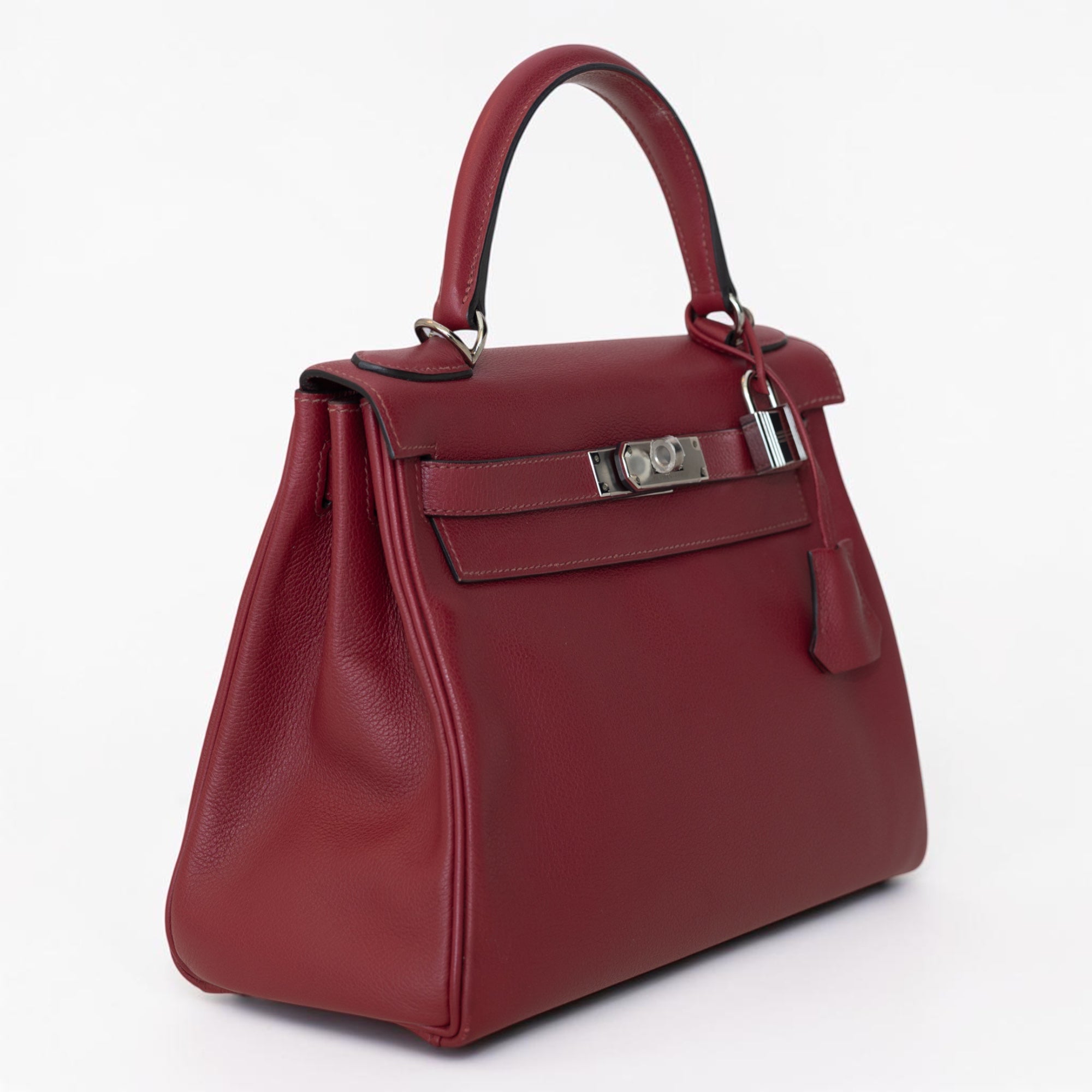 Hermès Kelly 28 Retourne Rubis Evergrain Palladium Hardware
