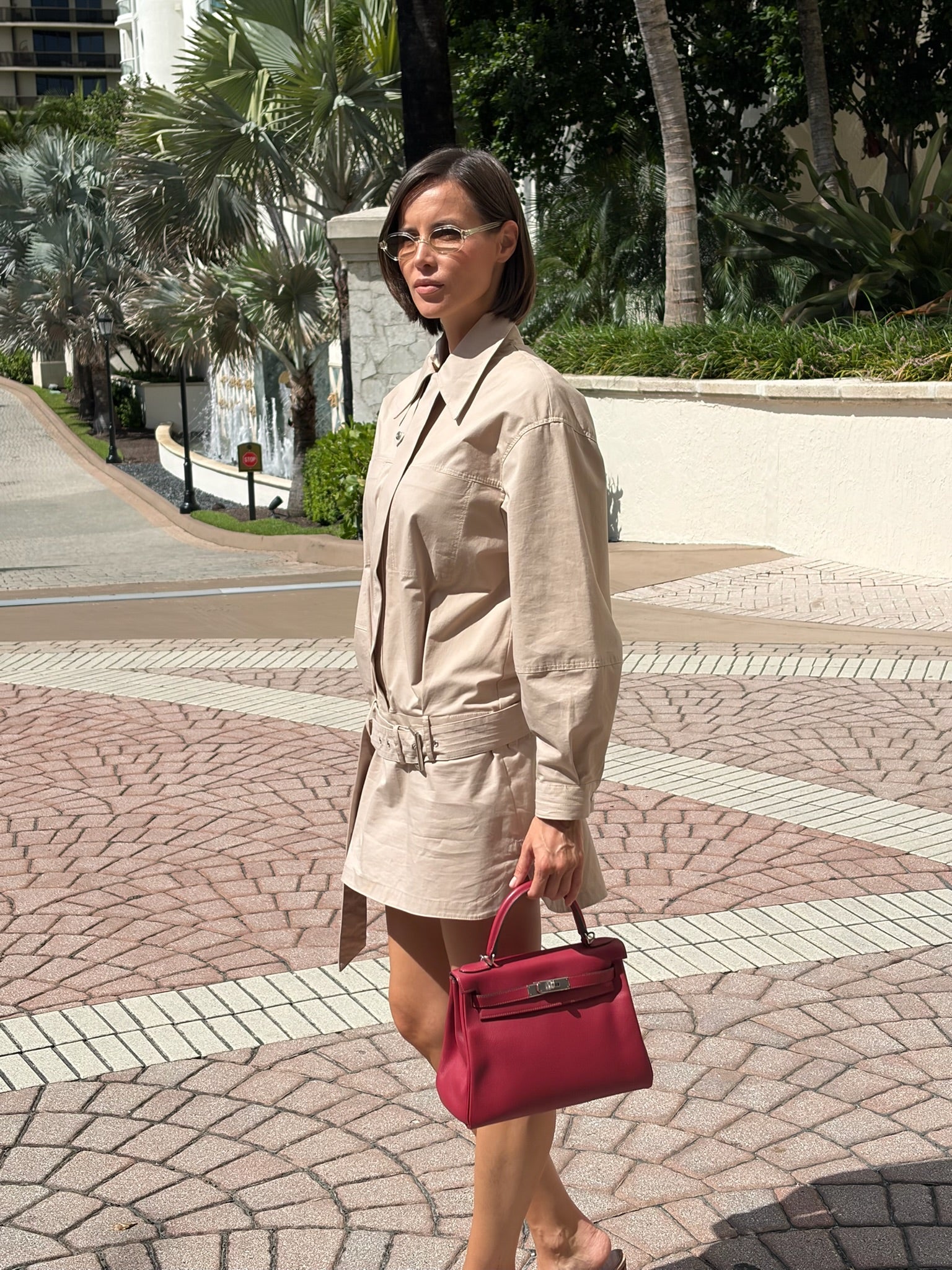Hermès Kelly 28 Retourne Rubis Evergrain Palladium Hardware