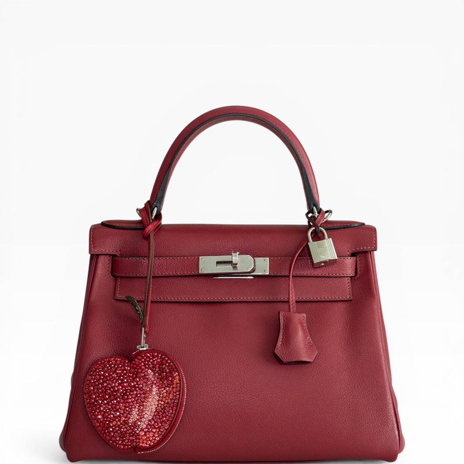 Hermès Kelly 28 Retourne Rubis Evergrain Palladium Hardware