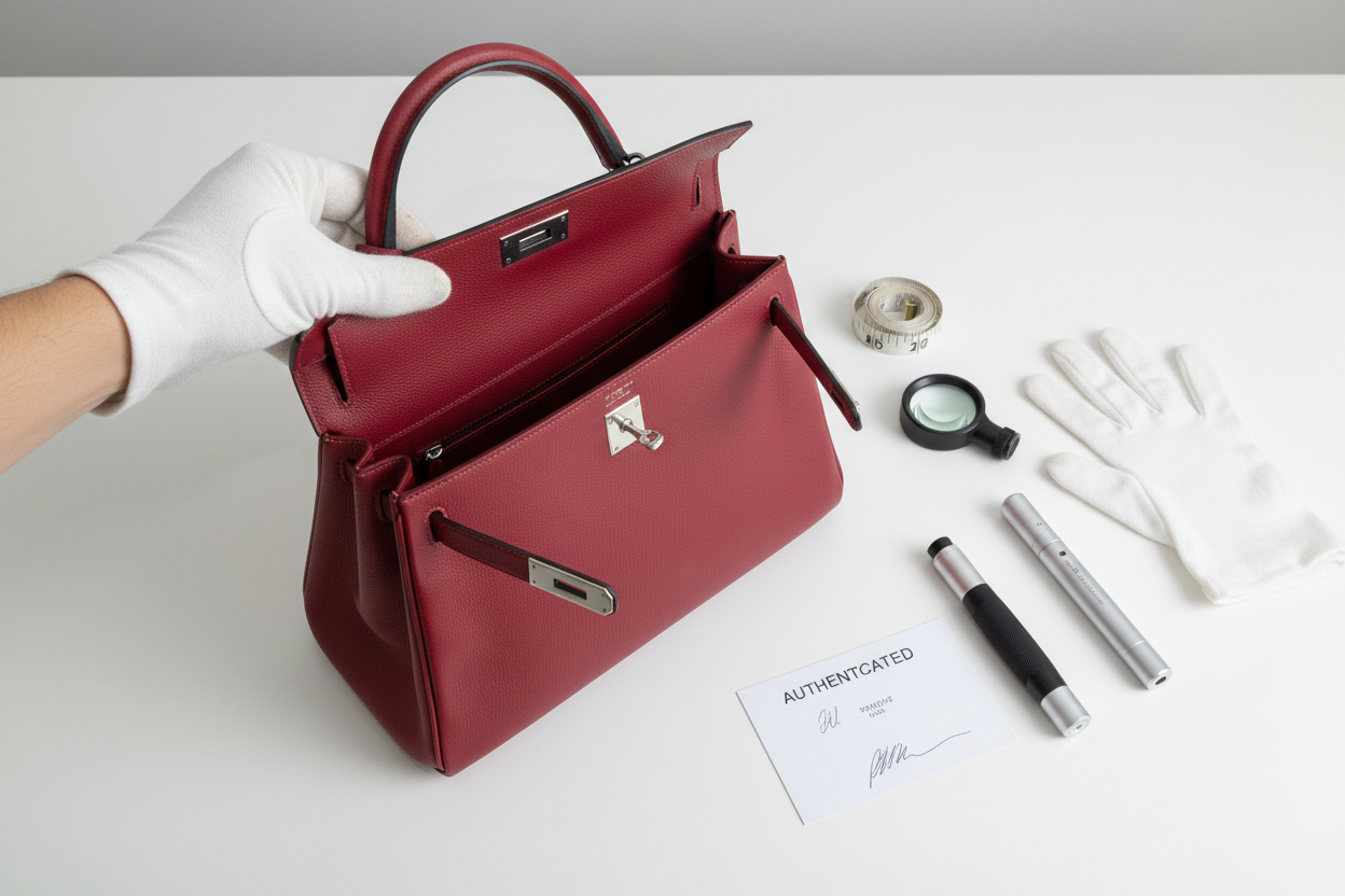Hermès Kelly 28 Retourne Rubis Evergrain Palladium Hardware